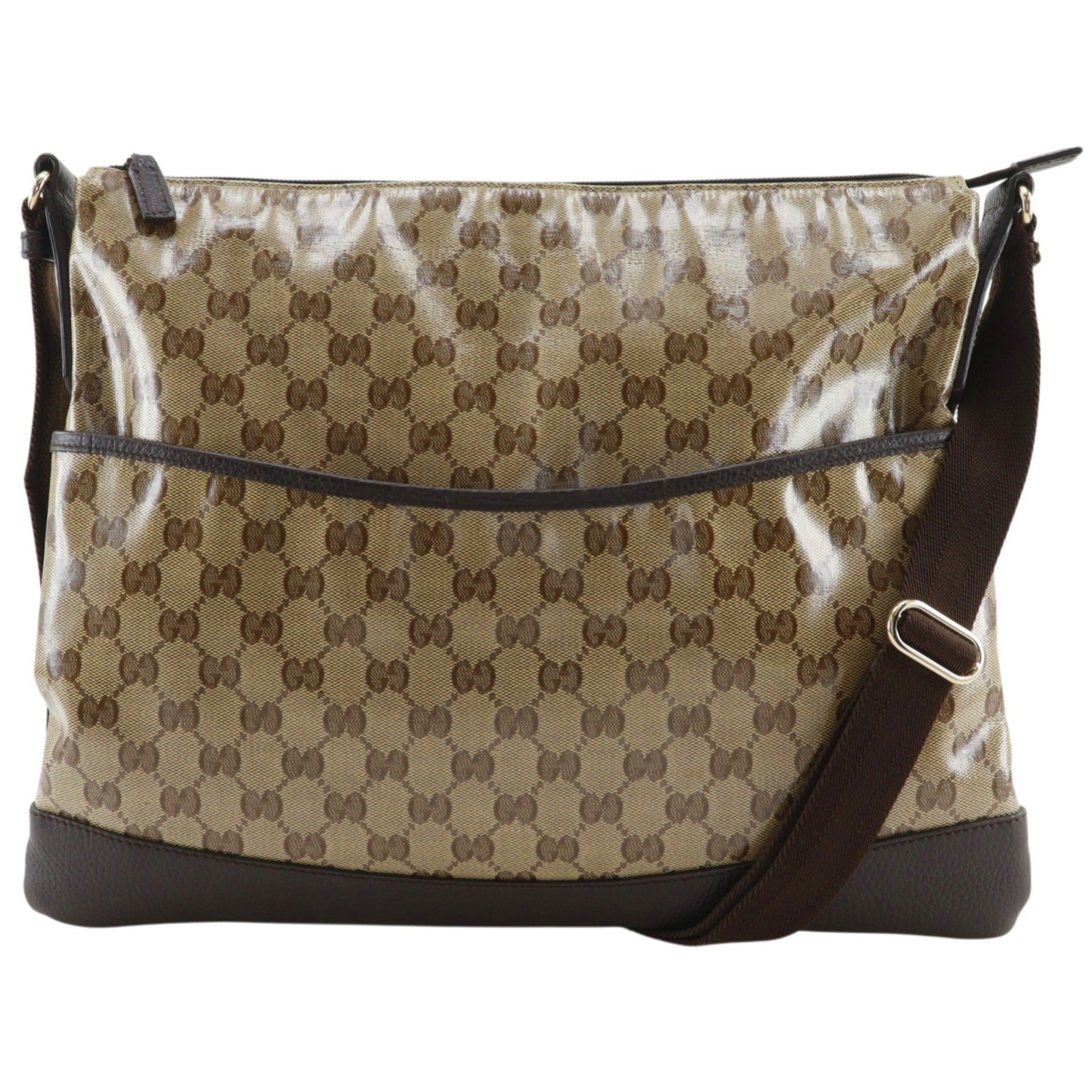 Gucci Gg Crystal Brown Gg Crystal Shoulder Bag (Pre-Owned)