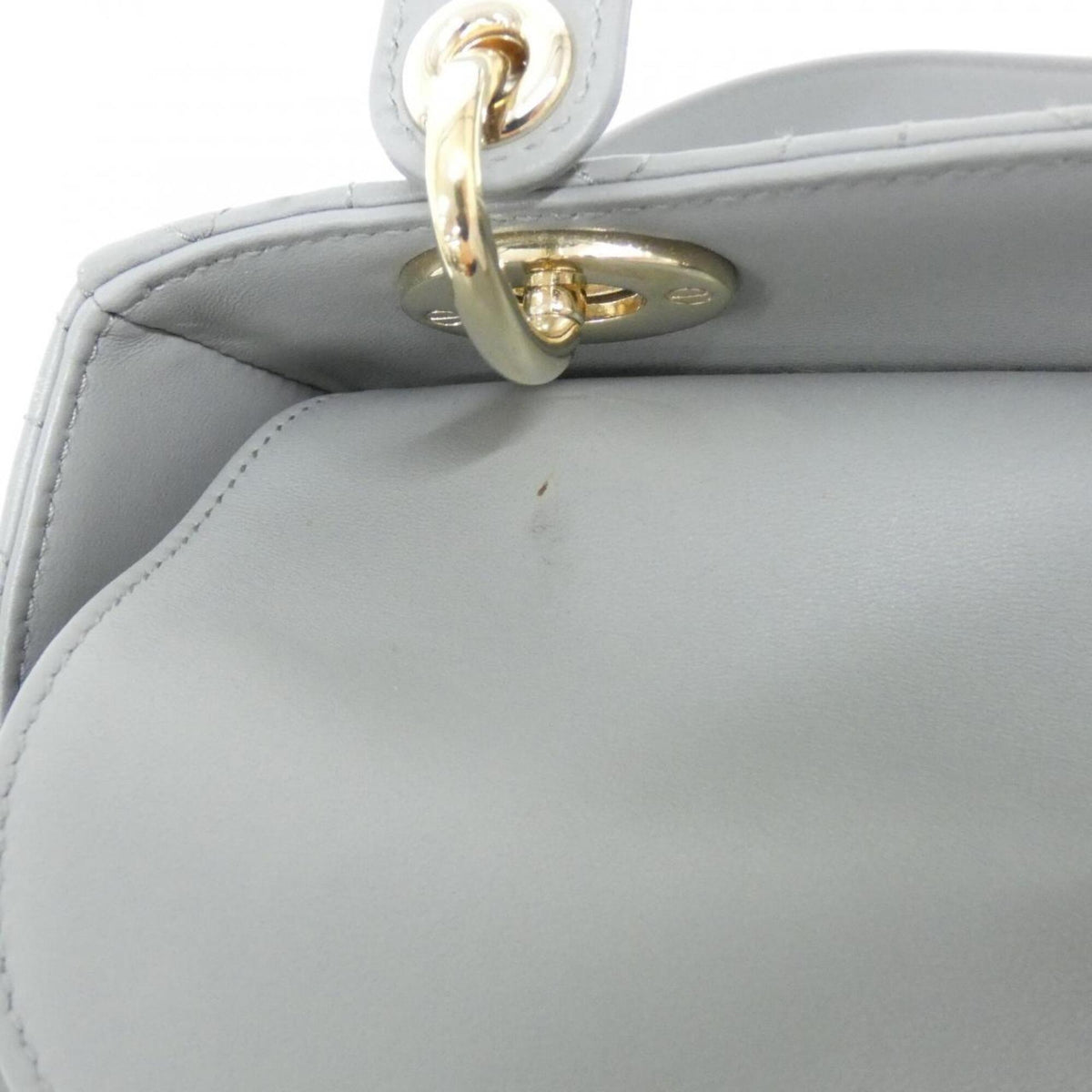 Christian Dior Gray Leather Handbag (Pre-Owned)