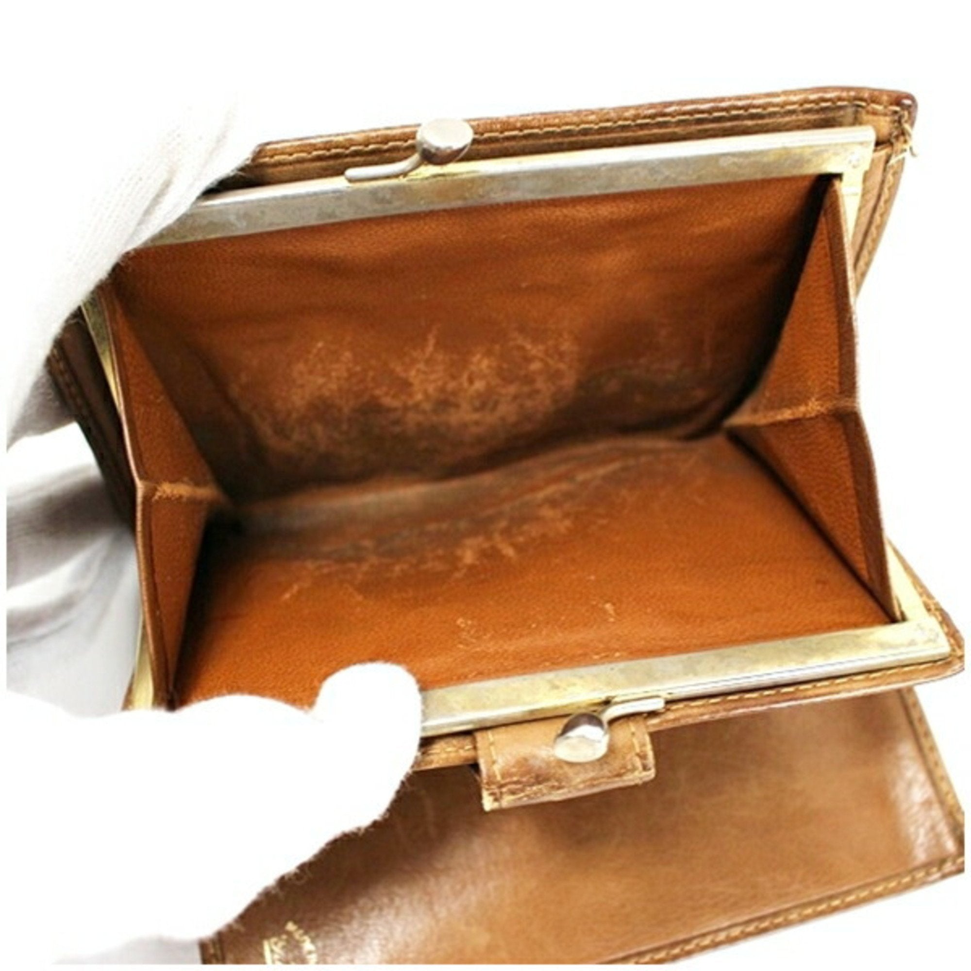 Gucci Brown Canvas Leather Wallet (Bi-Fold) (Pre-Owned)