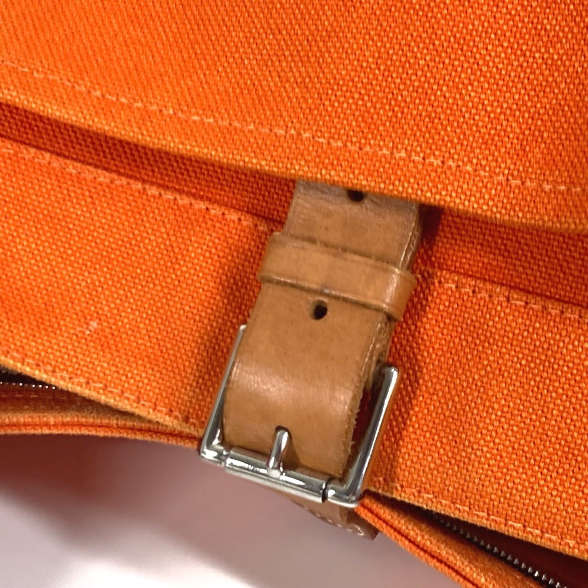 Hermes Marwari Orange Canvas Shoulder Bag (Pre-Owned)