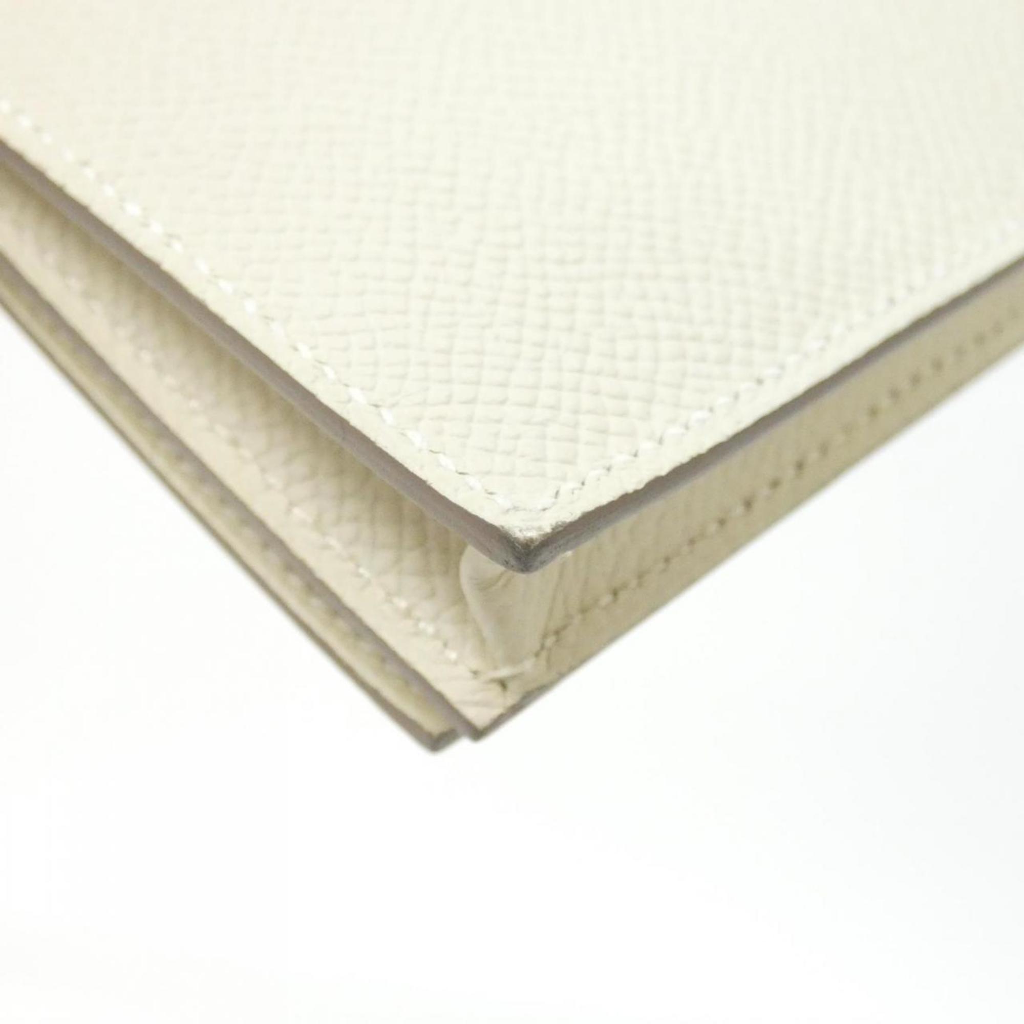 Hermes White Epsom Leather Wallet (Bi-Fold) (Pre-Owned)