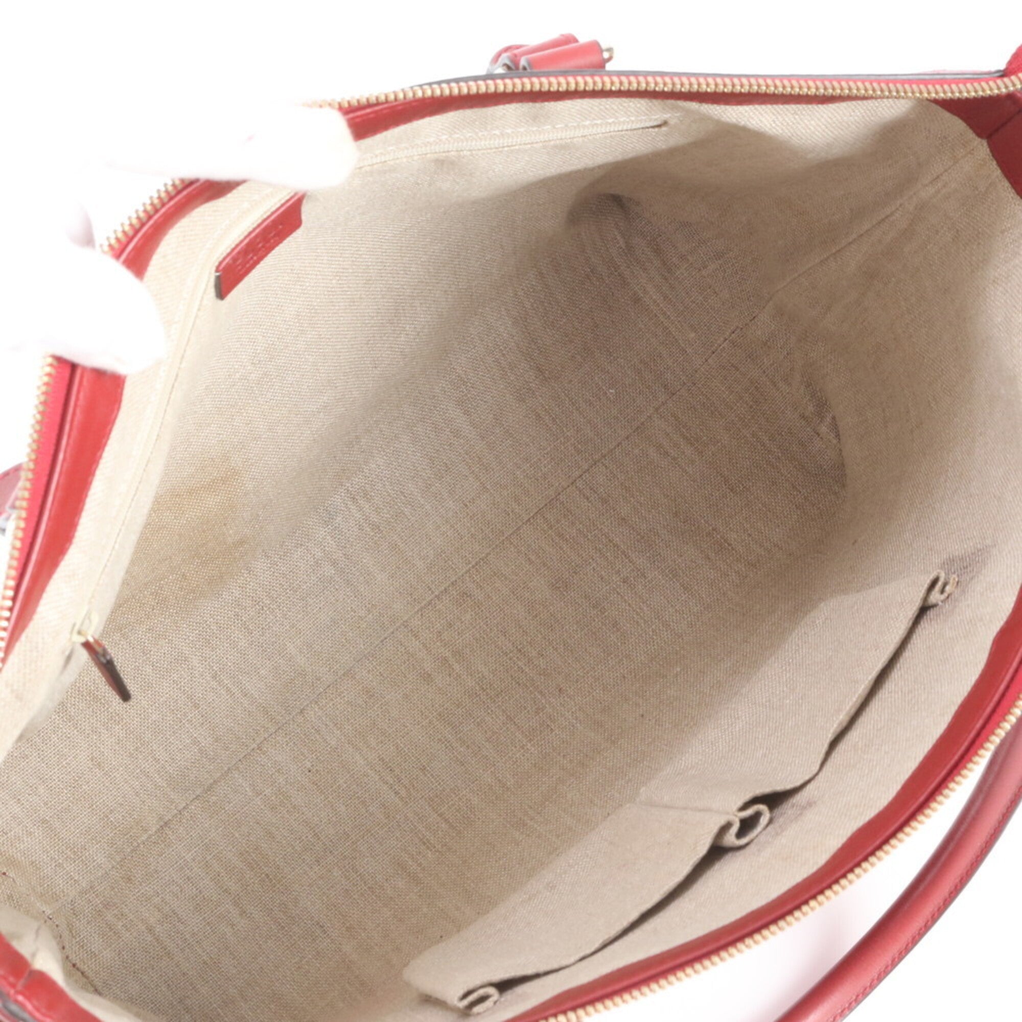 Gucci Bordeaux Leather Shoulder Bag (Pre-Owned)