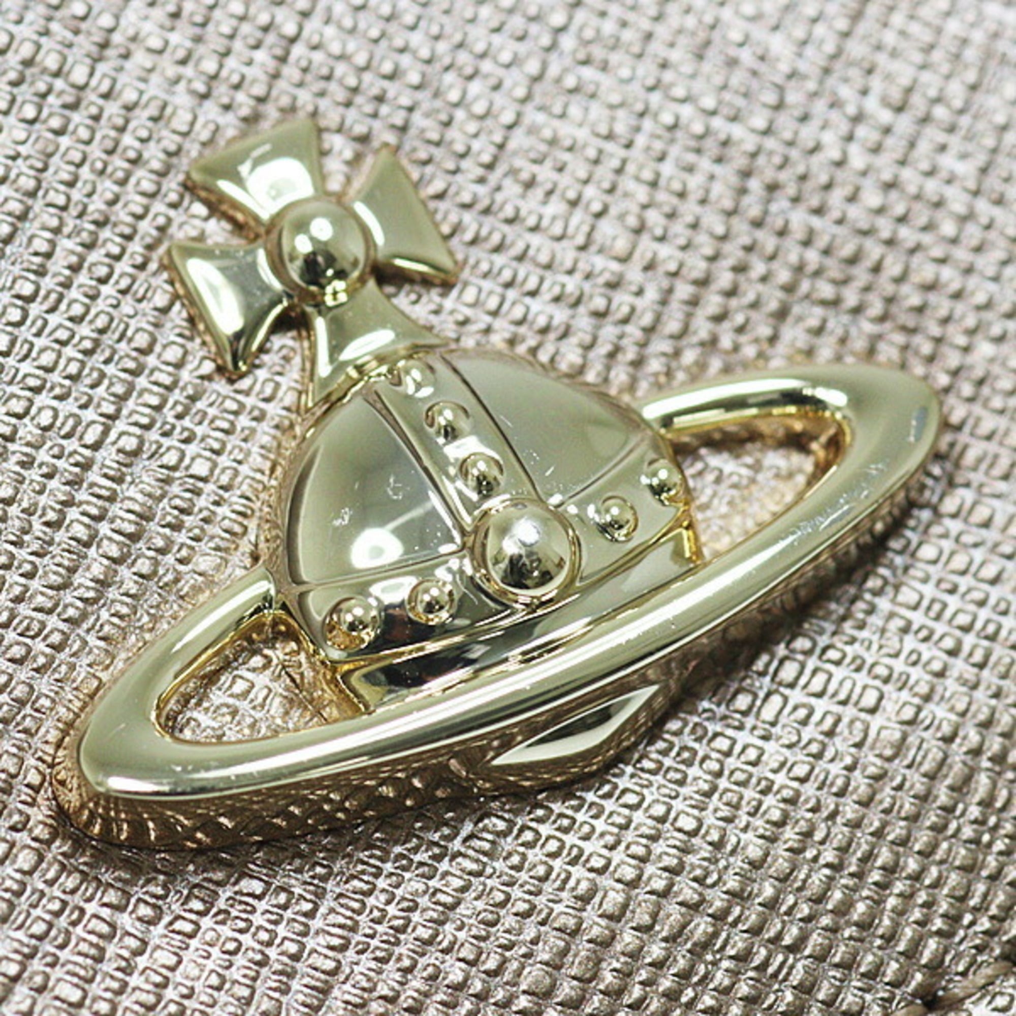 Vivienne Westwood Gold Leather Wallet (Tri-Fold) (Pre-Owned)