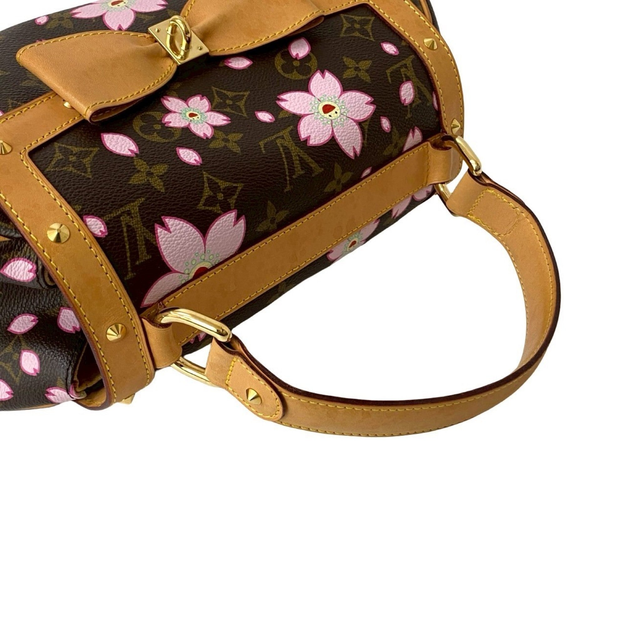 Louis Vuitton Brown Pink Leather Pvc Handbag (Pre-Owned)