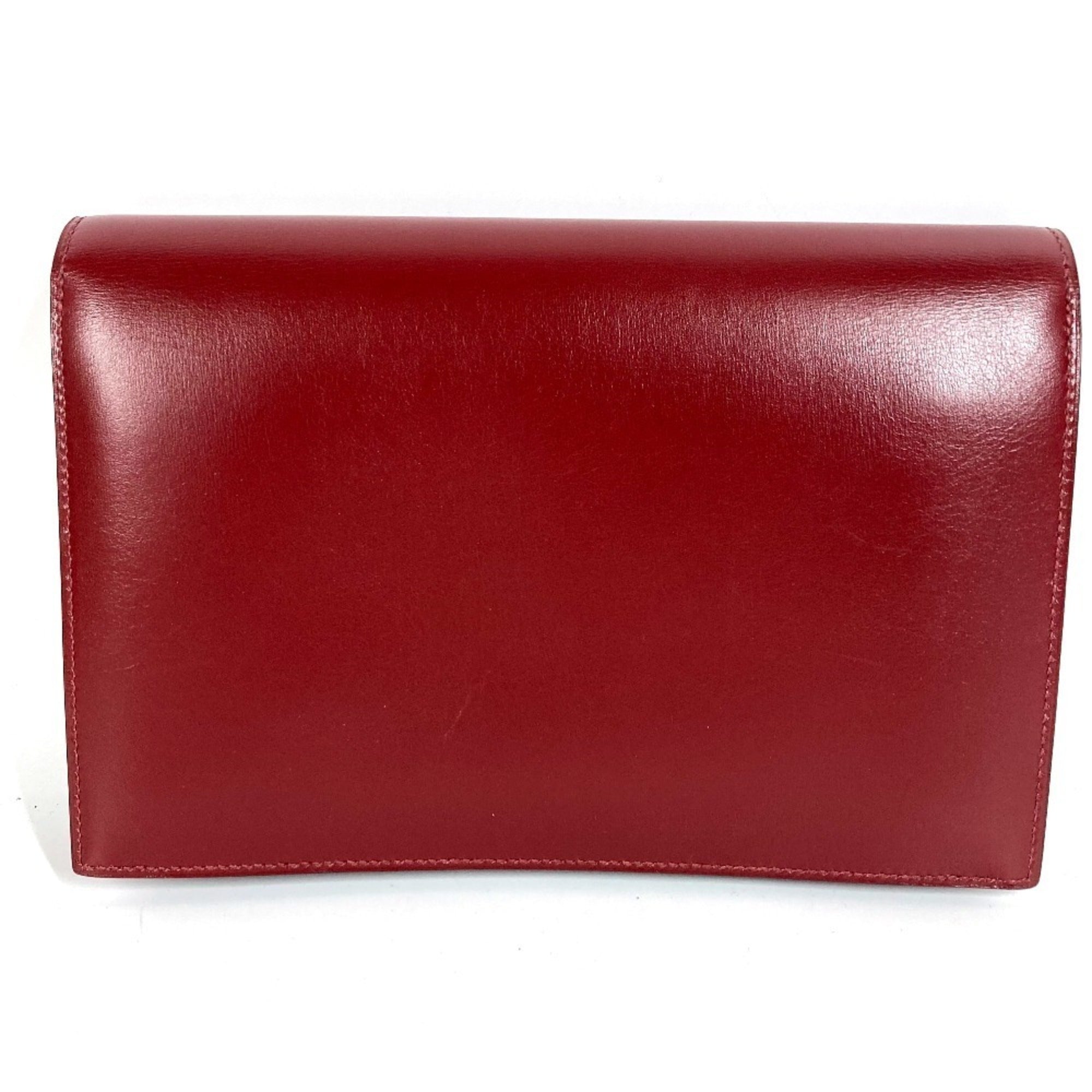 Hermes Brown Box Calf Leather Clutch Bag Handbag (Pre-Owned)