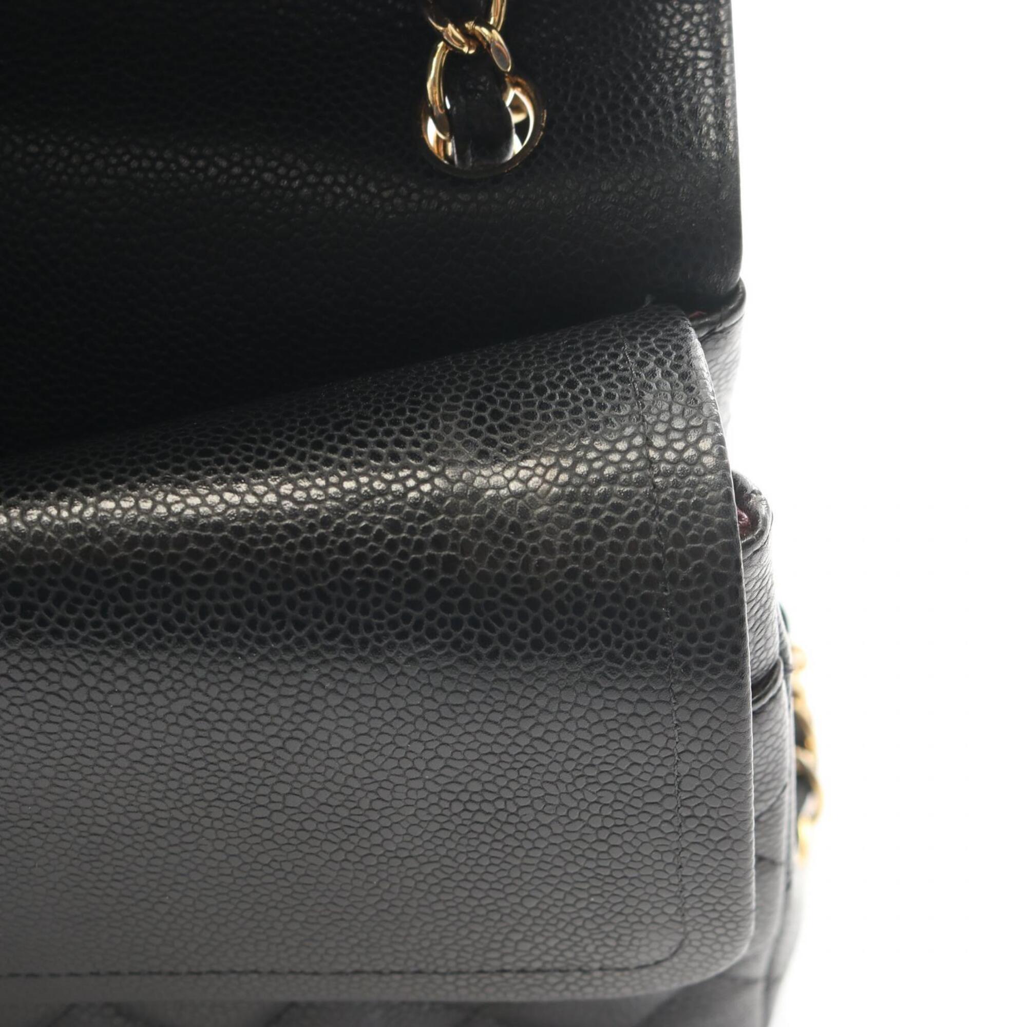 Chanel Black Grained Calfskin Handbag Shoulder Bag (Pre-Owned)