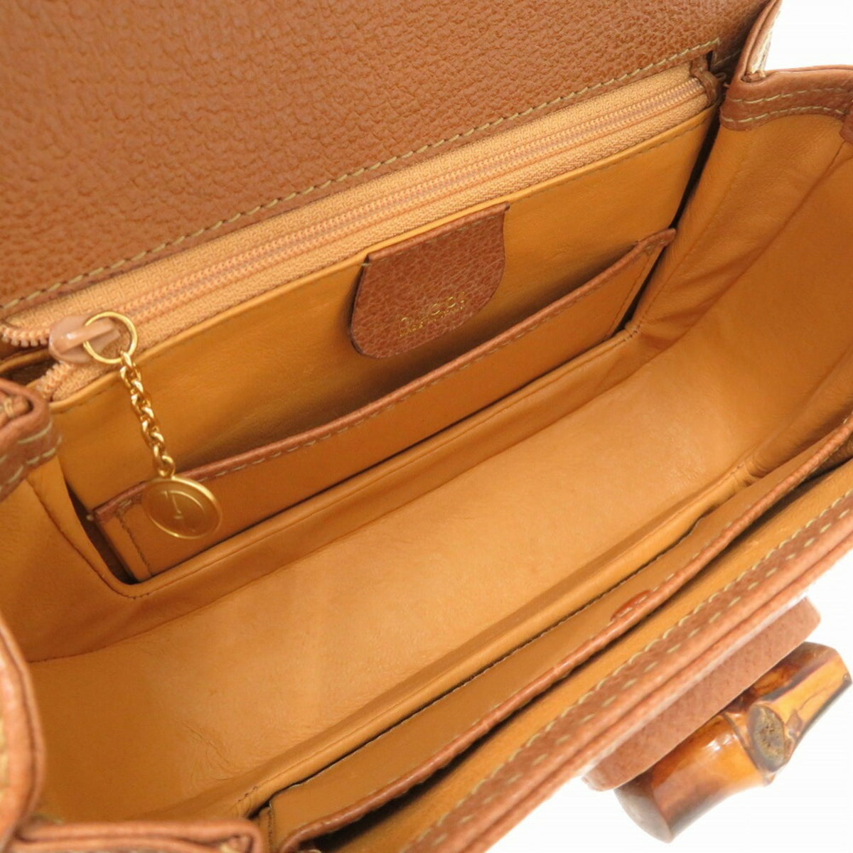 Gucci Brown Bamboo Leather Handbag (Pre-Owned)