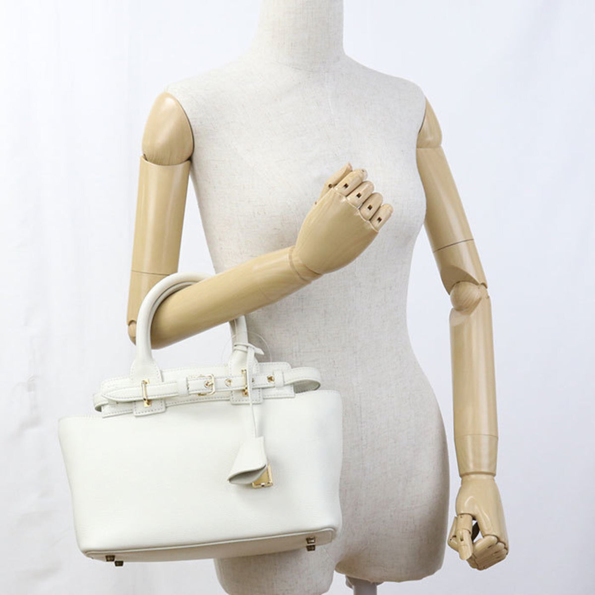 Celine White Leather Tote Bag (Pre-Owned)