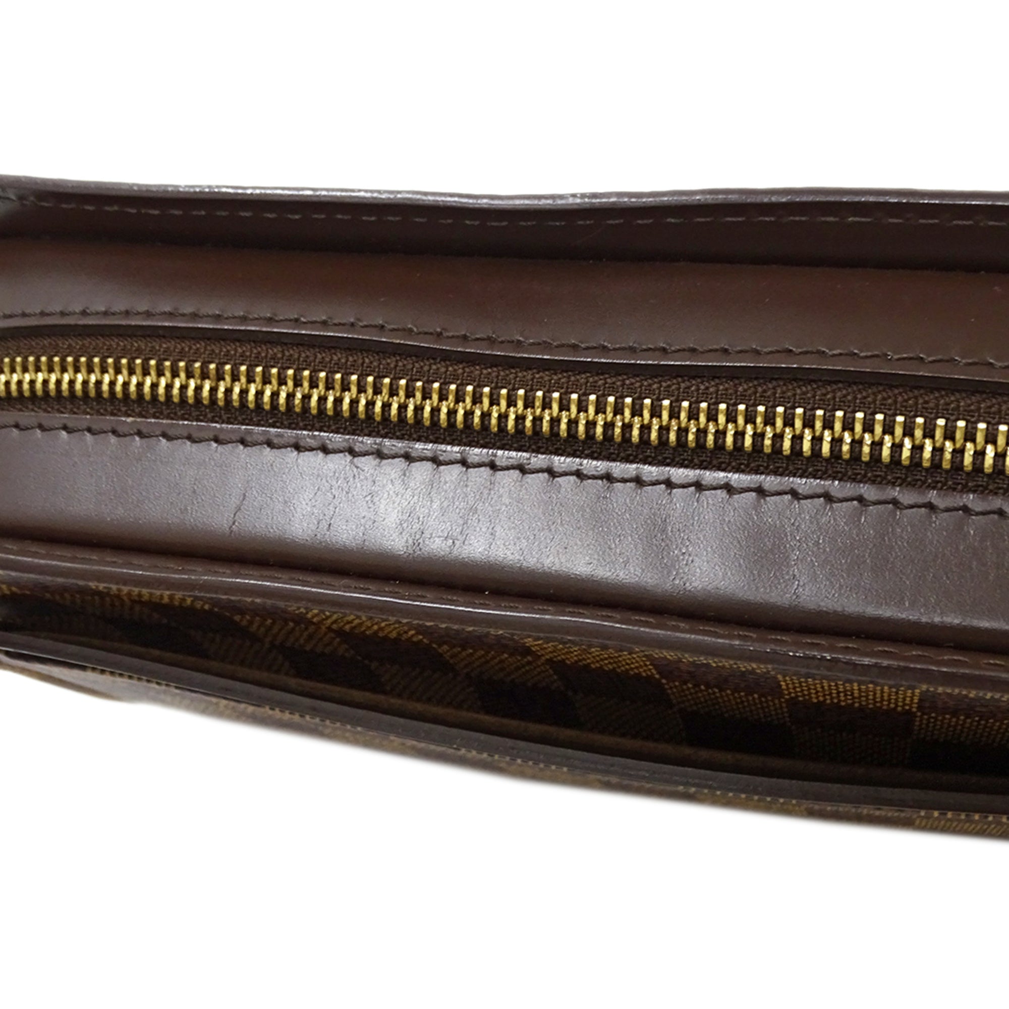Louis Vuitton Brown Damier Canvas Galle Damier Canvas Clutch Bag Handbag (Pre-Owned)