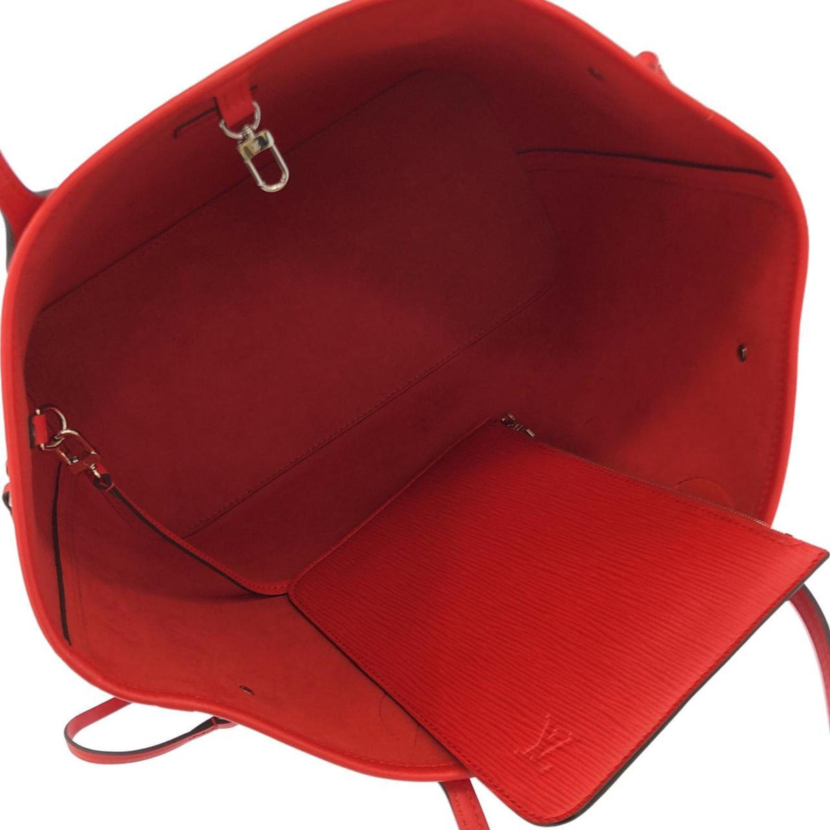 Louis Vuitton Carmine Red Color Leather Handbag (Pre-Owned)
