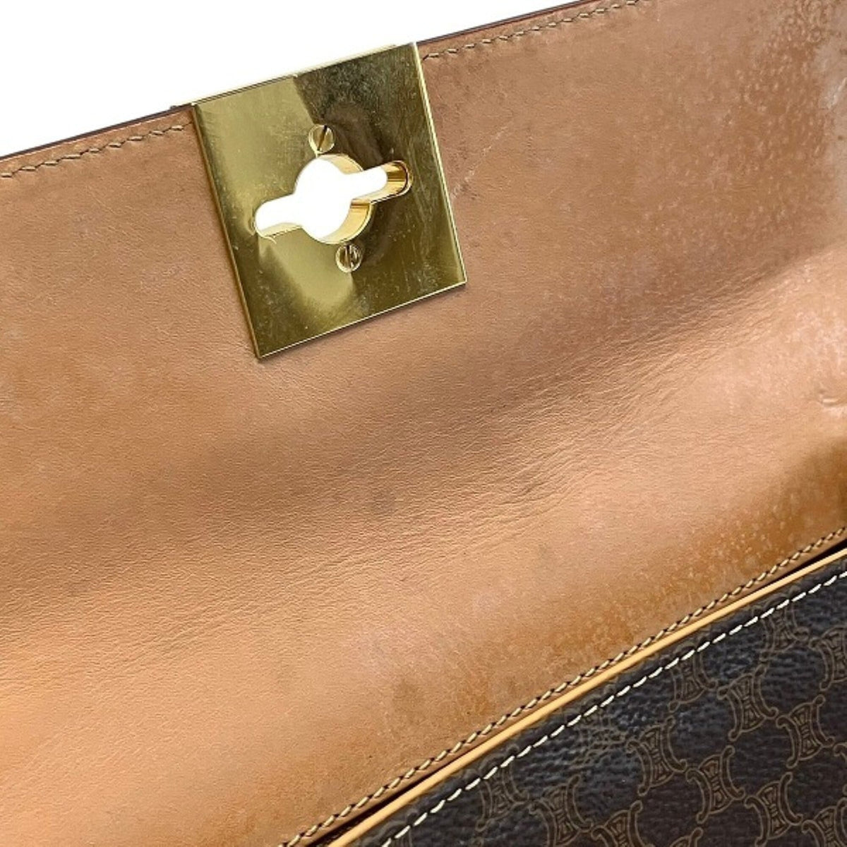Celine Macadam Brown Pvc Handbag (Pre-Owned)