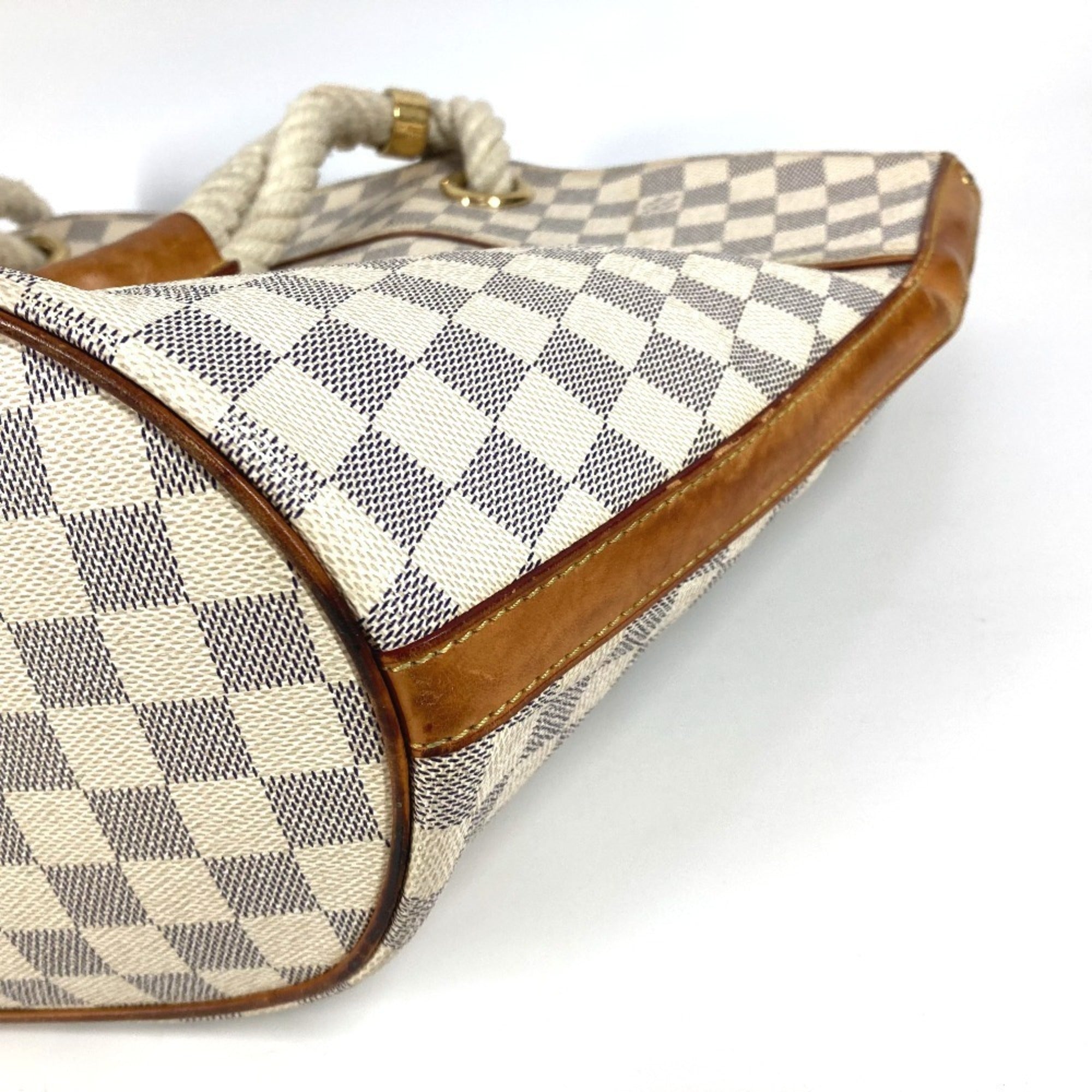Louis Vuitton White Damier Azur Shoulder Bag Tote Bag (Pre-Owned)