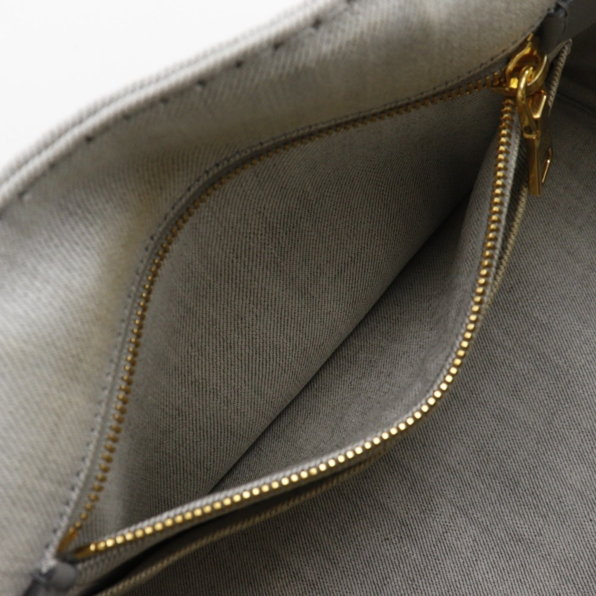Prada Light Gray Denim Handbag (Pre-Owned)