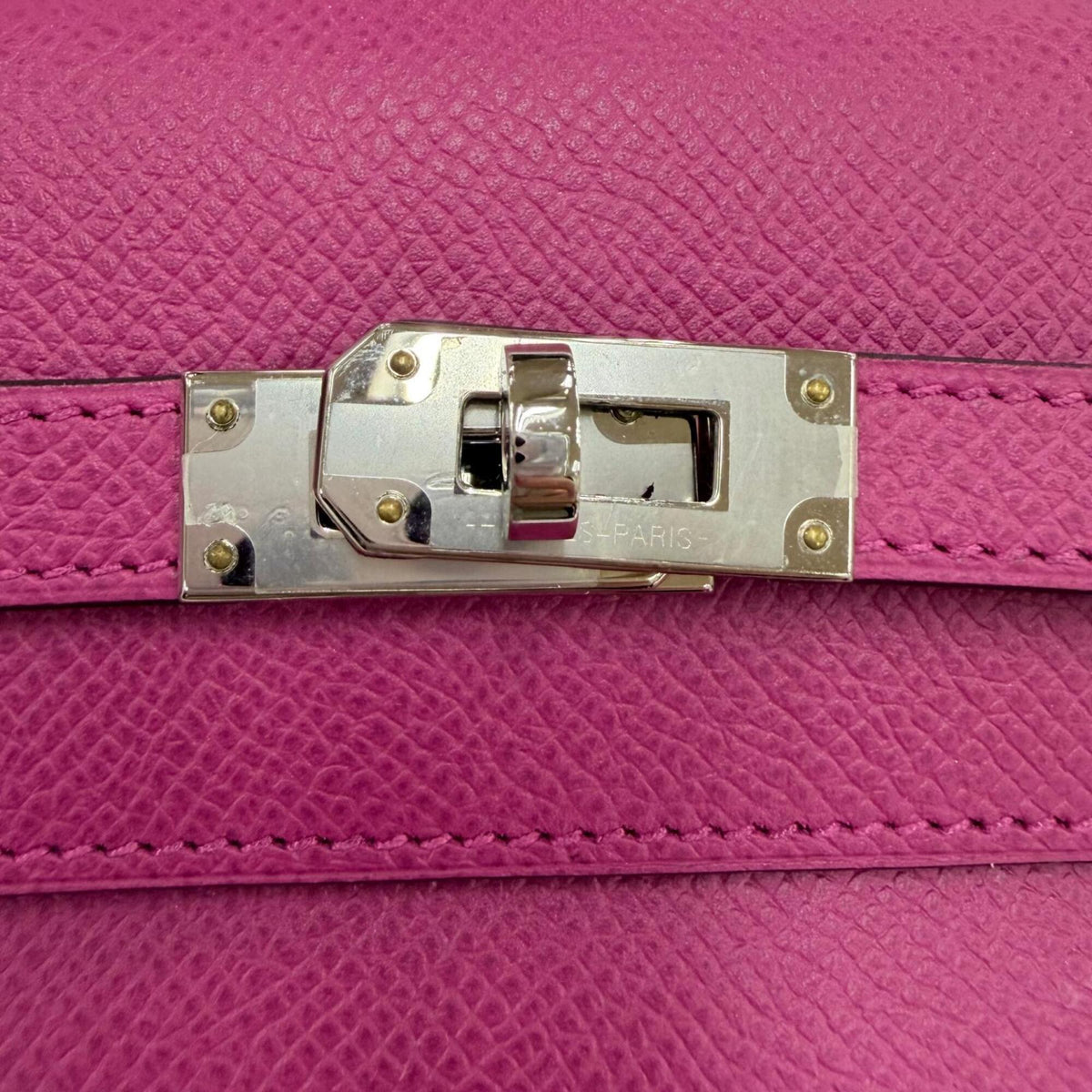 Hermes Rose Purple Epsom Leather Wallet (Tri-Fold) (Pre-Owned)