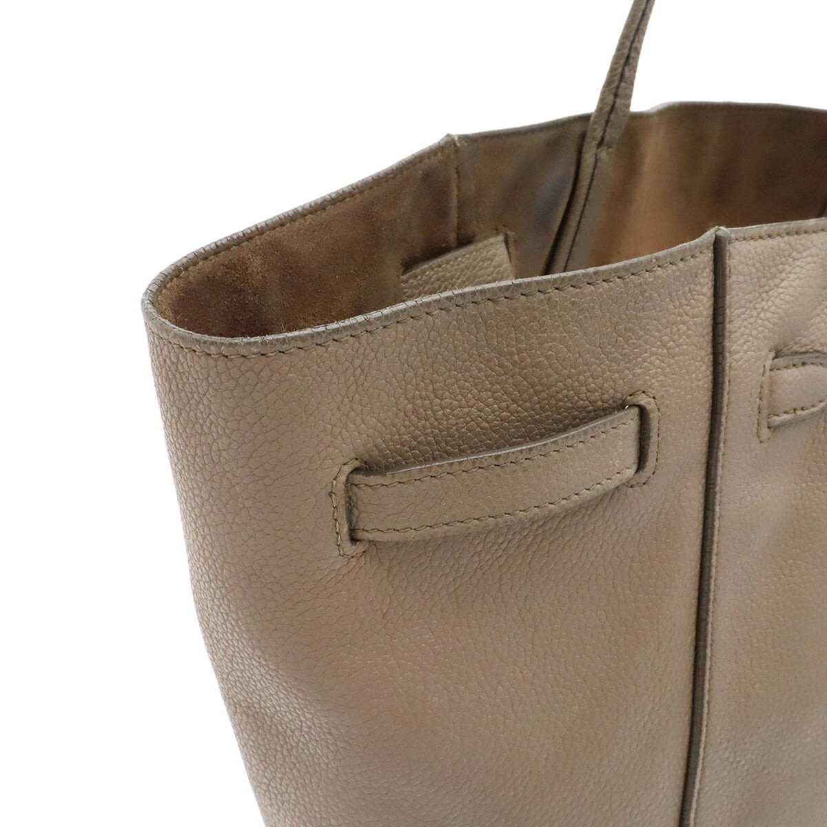 Celine Grayish Leather Shoulder Bag Tote Bag (Pre-Owned)