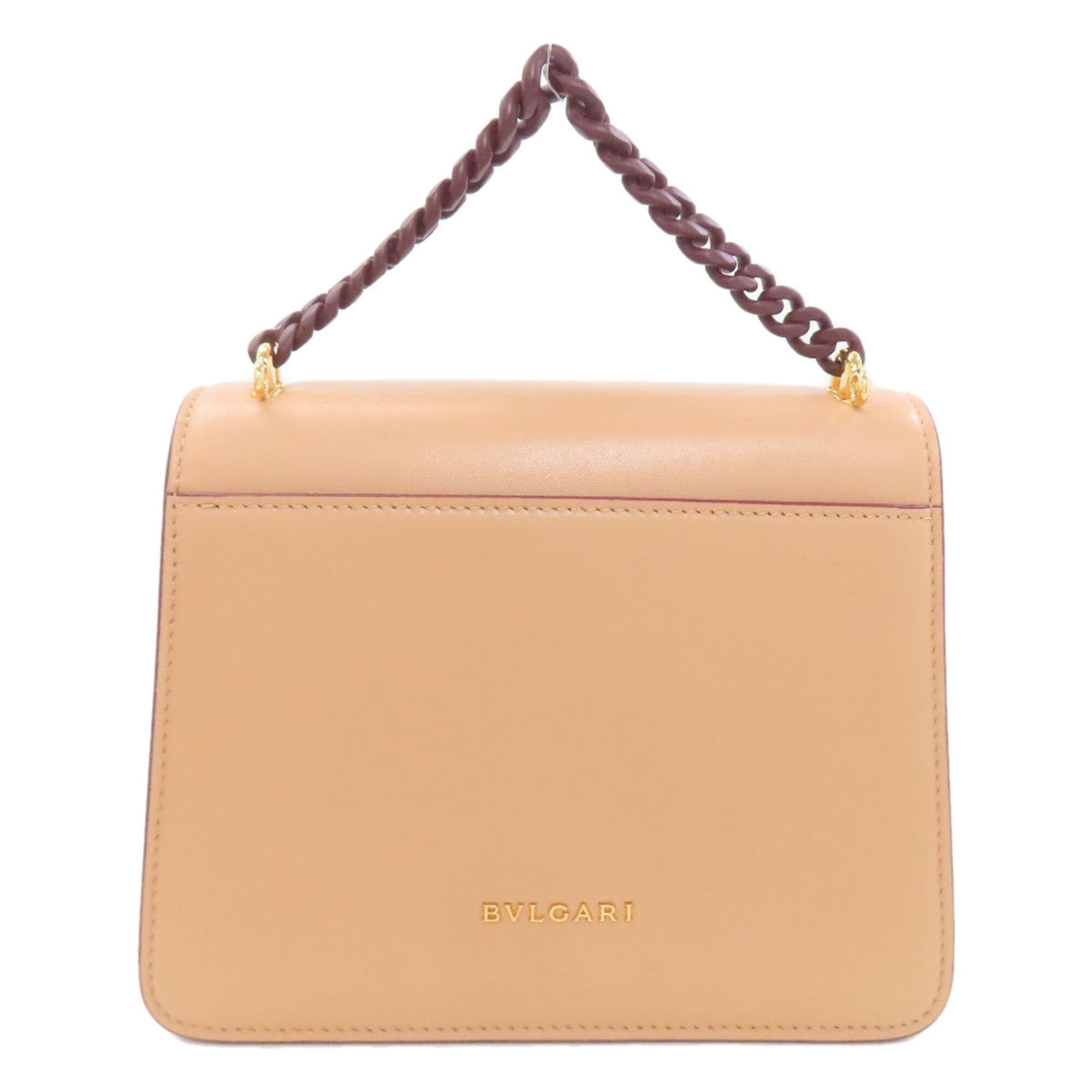 Bvlgari Beige Leather Handbag (Pre-Owned)