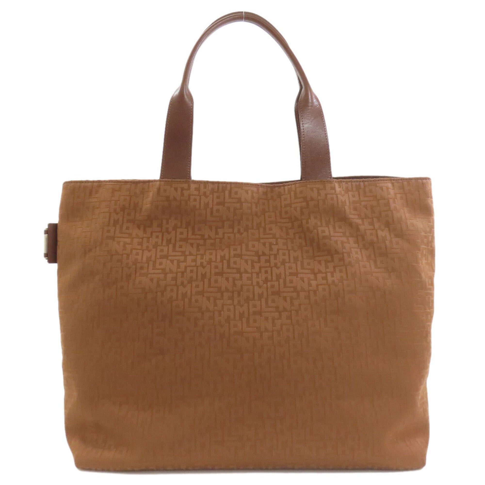 Longchamp Brown Canvas Tote Bag (Pre-Owned)