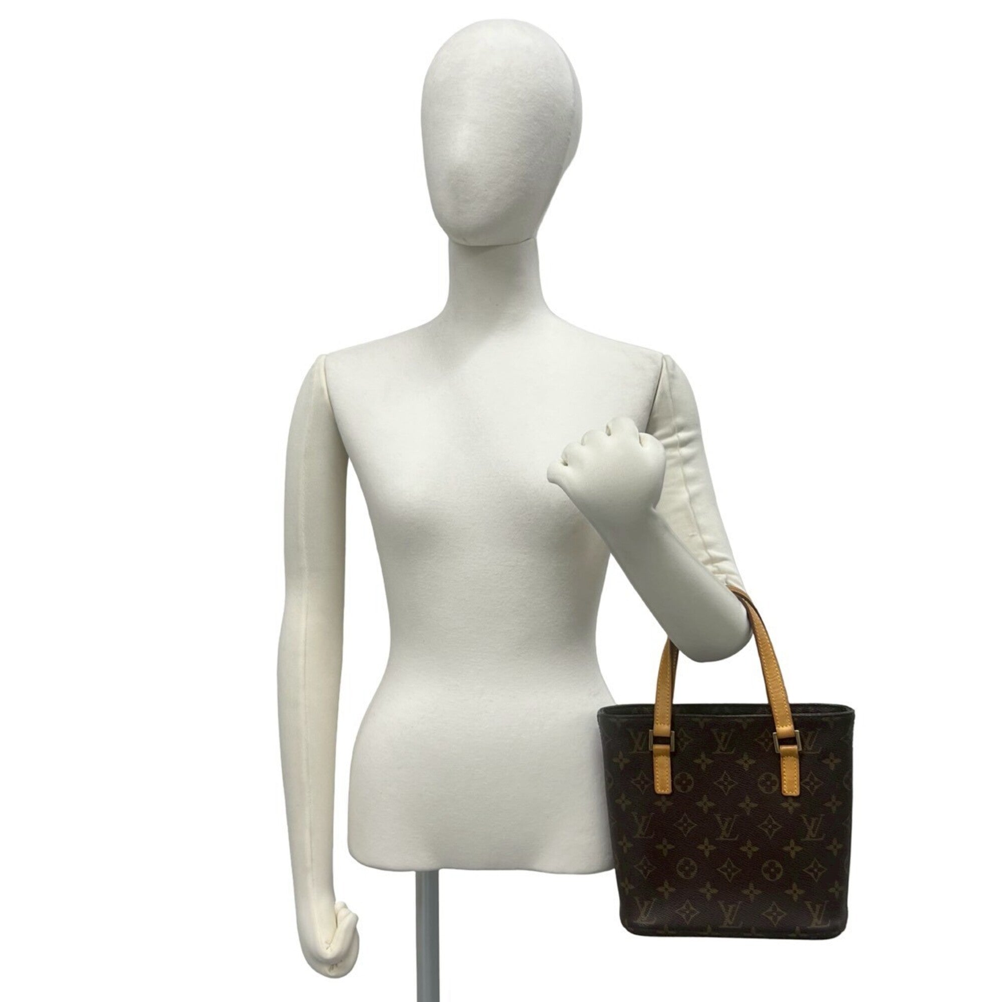 Louis Vuitton Brown Leather Pvc Handbag Tote Bag (Pre-Owned)