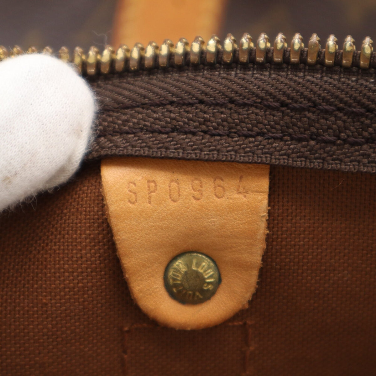 Louis Vuitton Monogram Beige Brown Monogram Boston Bag (Pre-Owned)