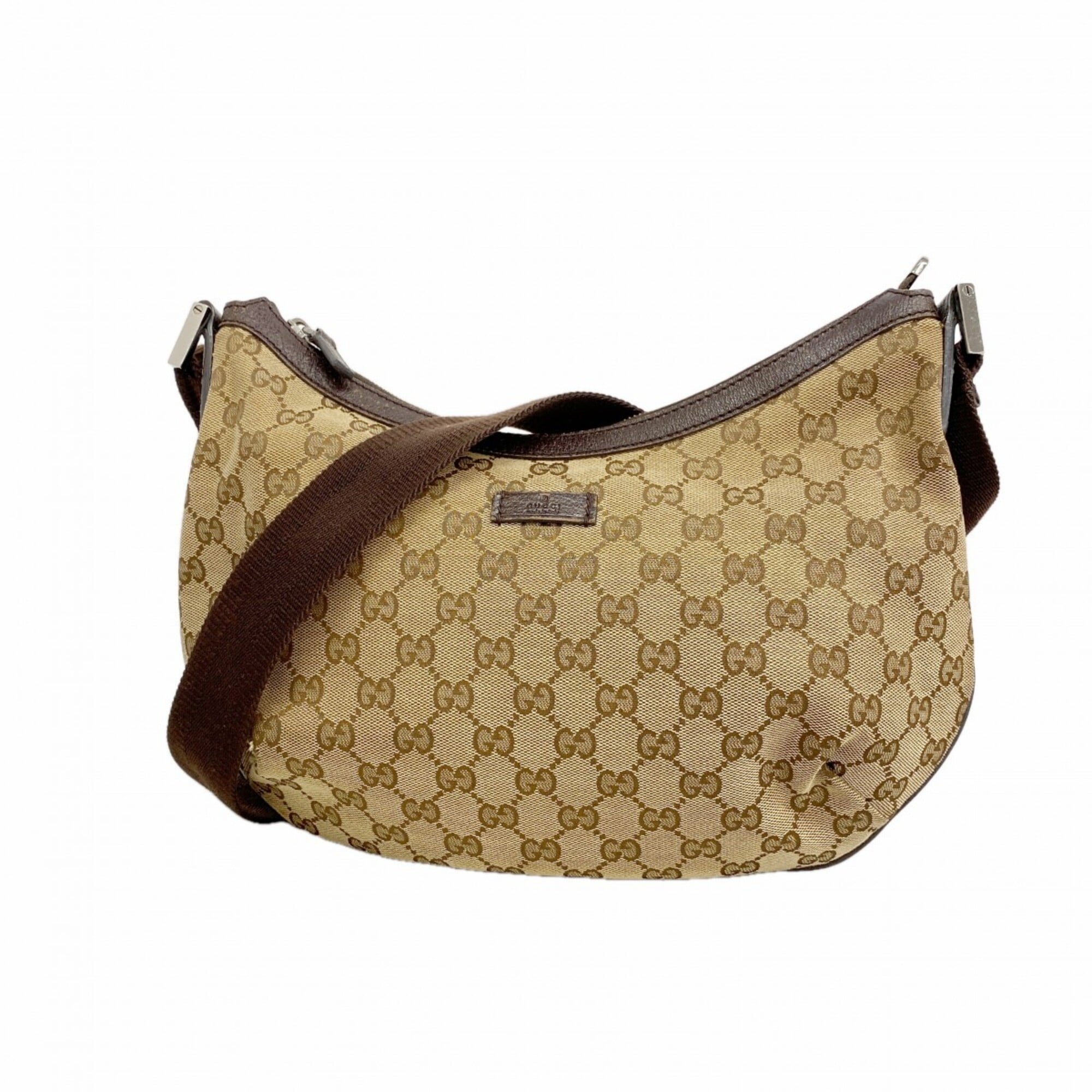 Gucci Brown Canvas Shoulder Bag (Pre-Owned)