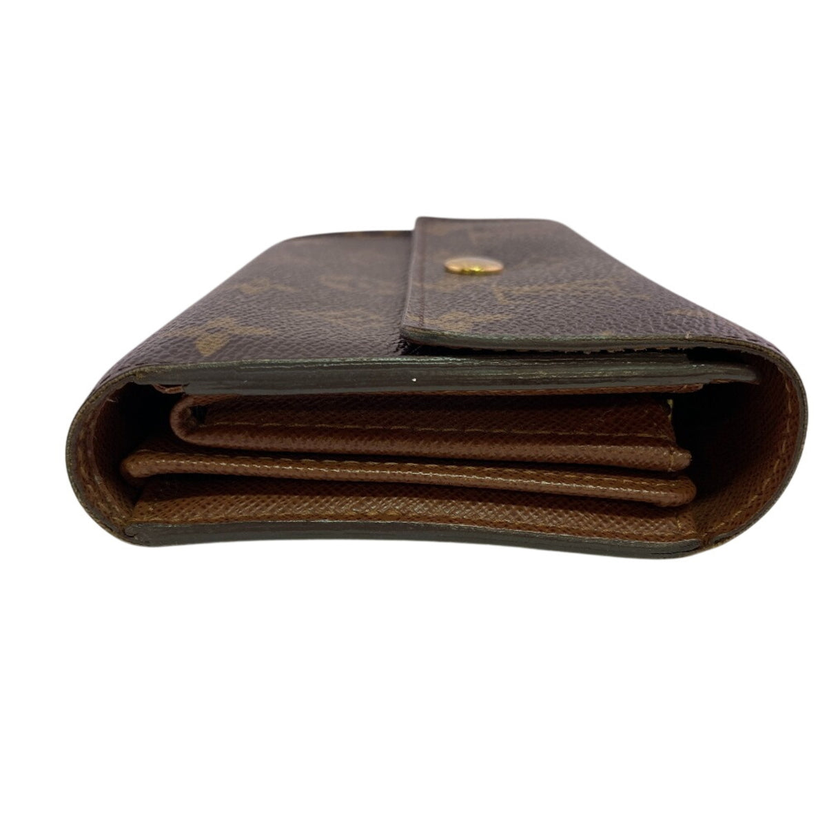 Louis Vuitton Brown Leather Wallet (Tri-Fold) (Pre-Owned)