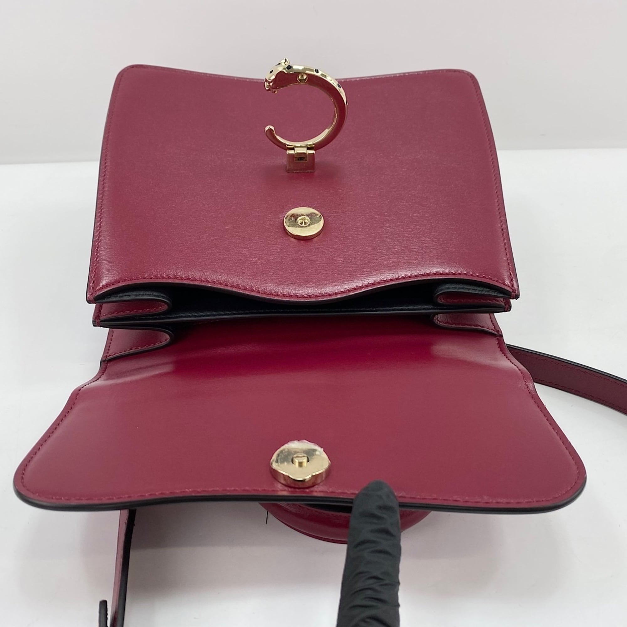 Cartier Panthère Red Color Handbag Shoulder Bag (Pre-Owned)