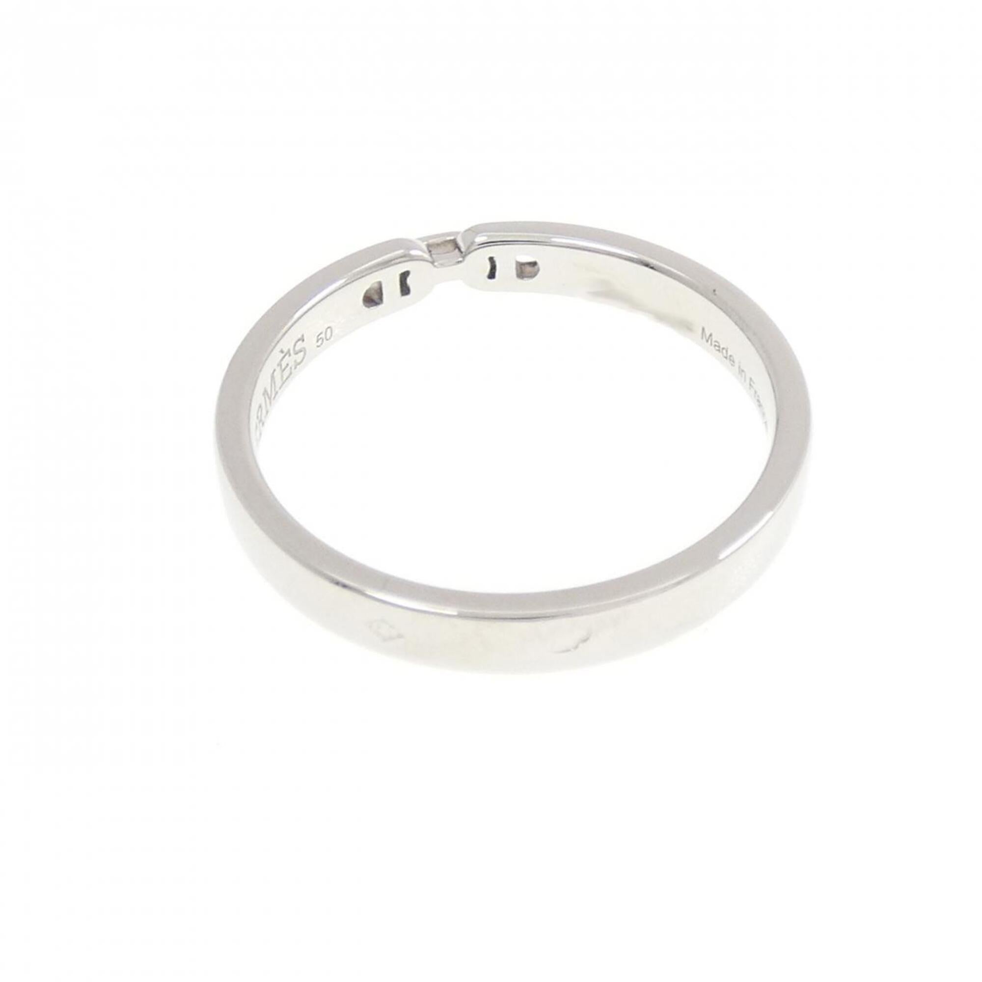 Hermes Platinum 950 Band Ring (Pre-Owned)