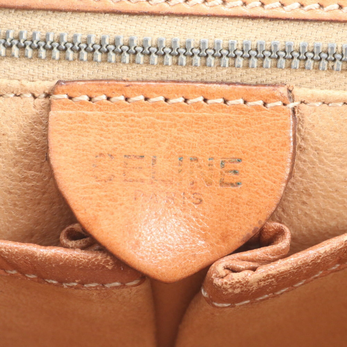 Celine Brown Leather Coated Canvas Crossbody Bag Shoulder Bag (Pre-Owned)