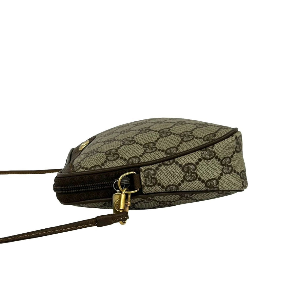 Gucci Brown Leather Pvc Pochette Shoulder Bag (Pre-Owned)