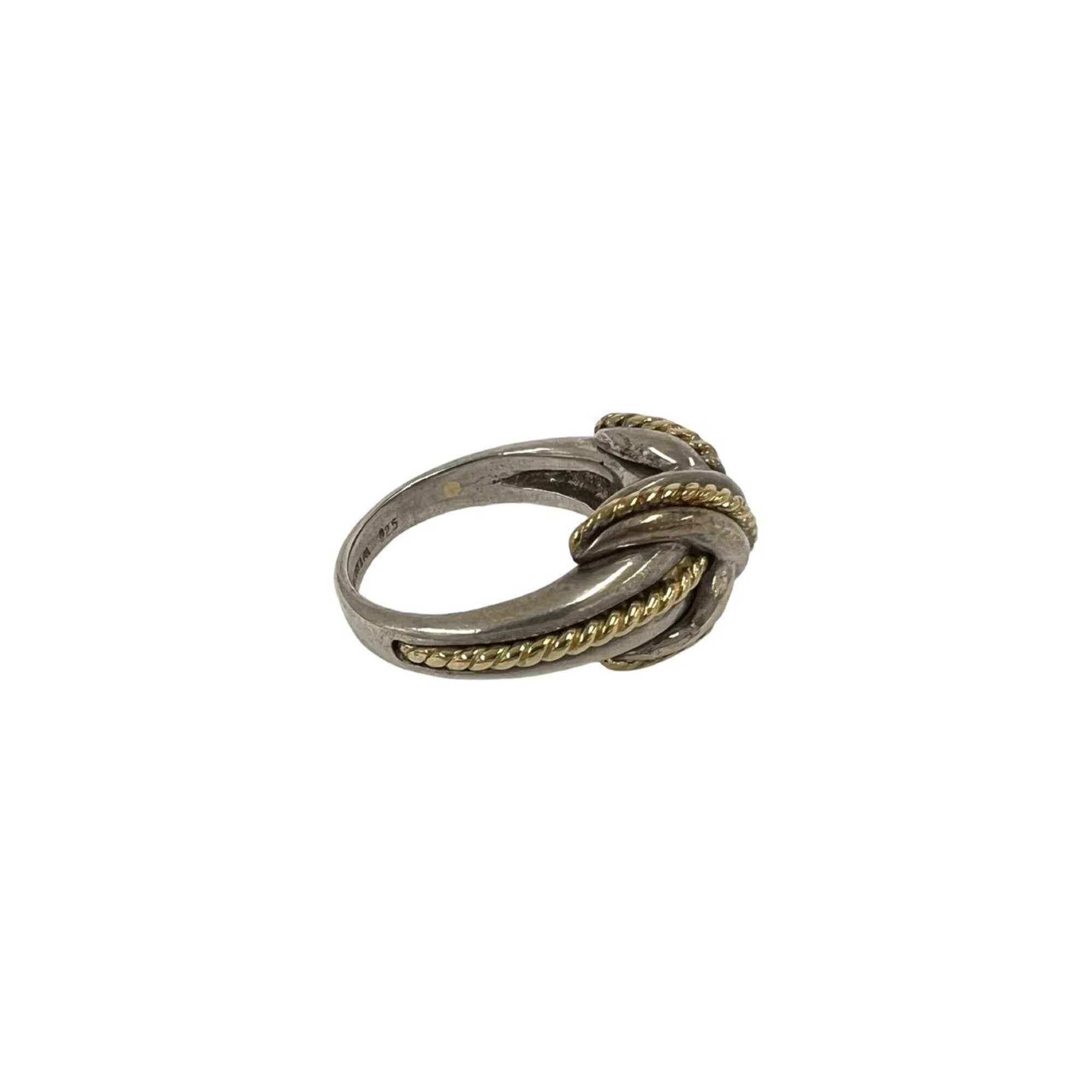 Tiffany Gold Silver Yellow Gold (18K) Silver 925 Band Ring (Pre-Owned)