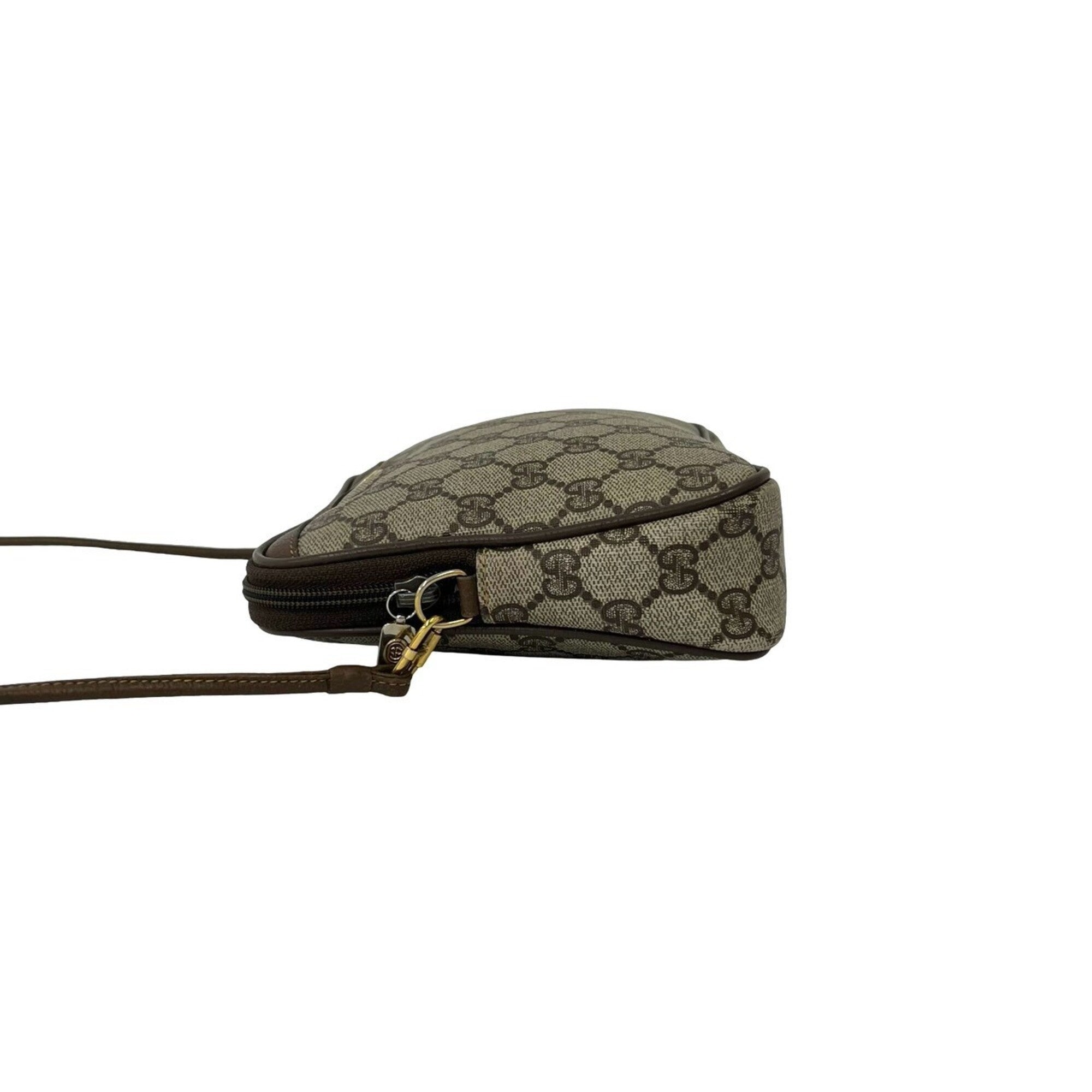 Gucci Brown Leather Pvc Pochette Shoulder Bag (Pre-Owned)