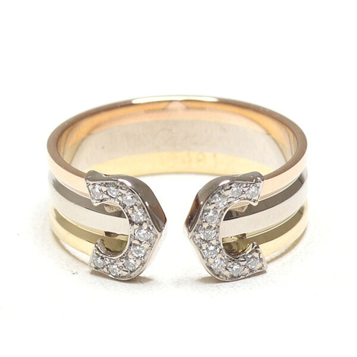 Cartier Pink Gold White Gold Yellow Gold Yellow Gold (18K) Pink Gold (18K) White Gold (18K) Band Ring (Pre-Owned)