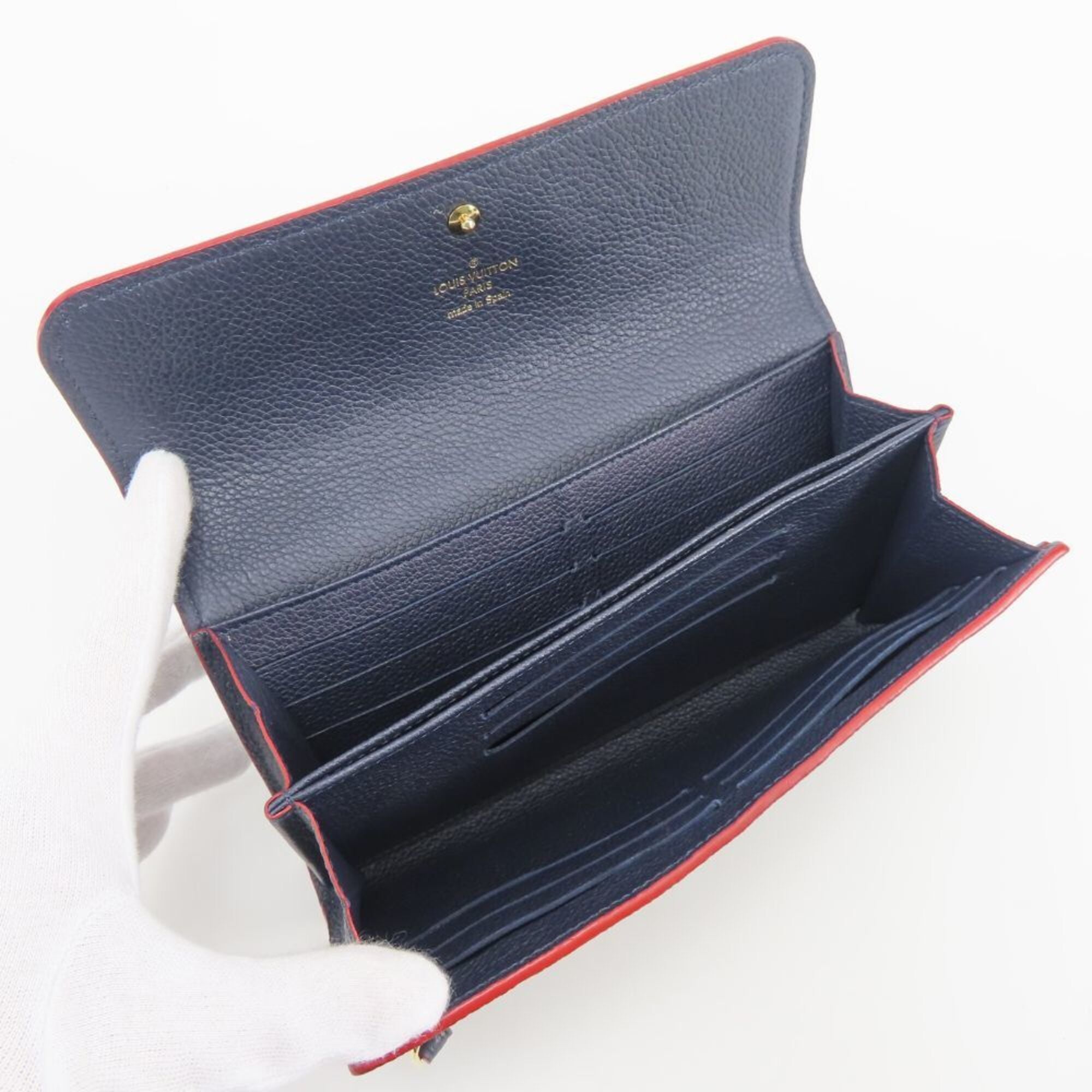 Louis Vuitton Galle Marine Rouge Monogram Empreinte Long Wallet (Bi-Fold) (Pre-Owned)