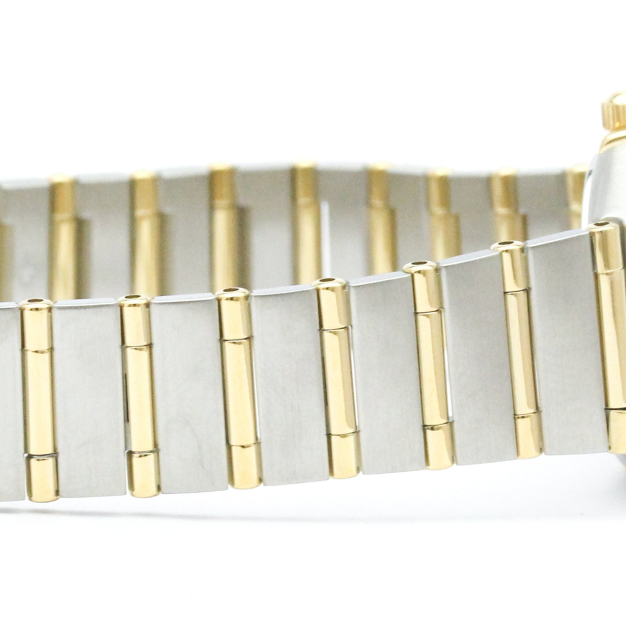Omega Constellation Quartz Watch Stainless Steel And Yellow Gold With Diamond Bezel And Mother Of Pearl Watch (Pre-Owned)