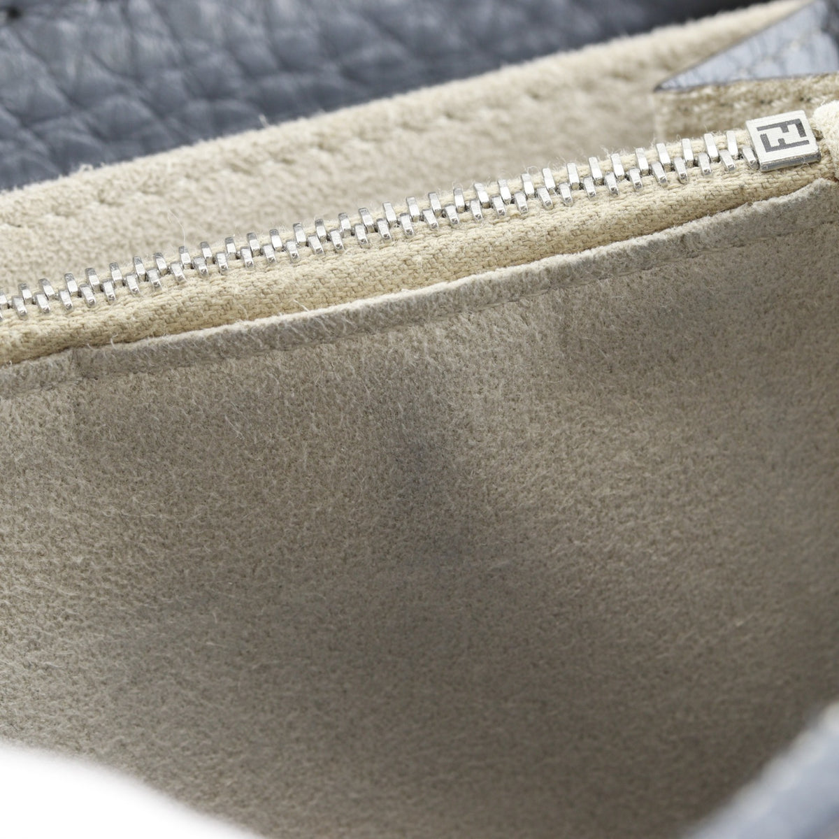 Fendi Selleria Light Blue Leather Long Wallet (Bi-Fold) (Pre-Owned)