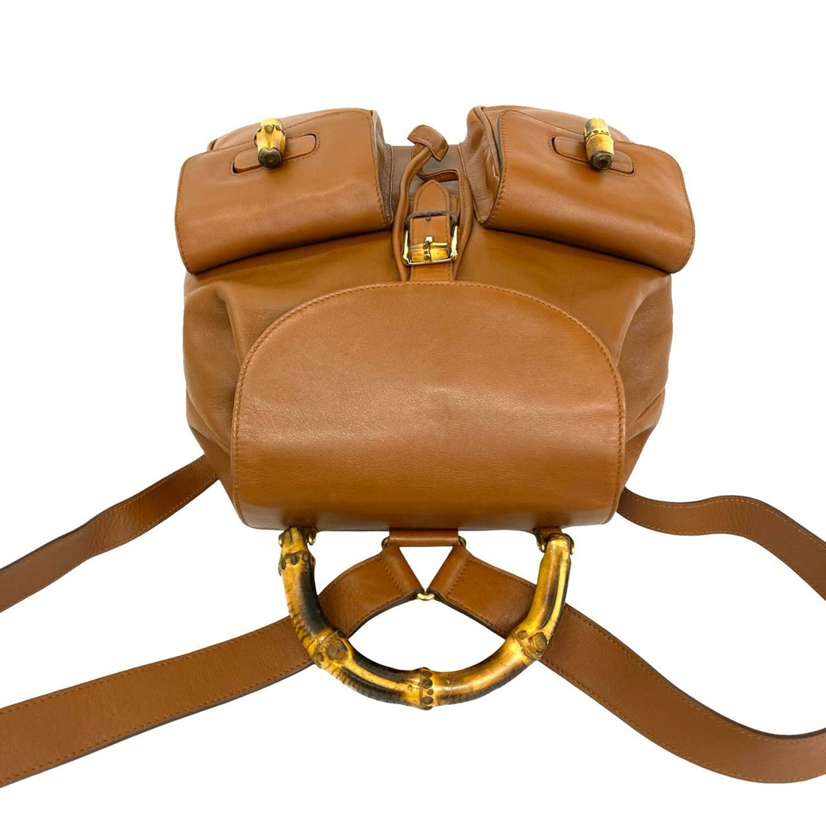 Gucci Brown Leather Backpack (Pre-Owned)