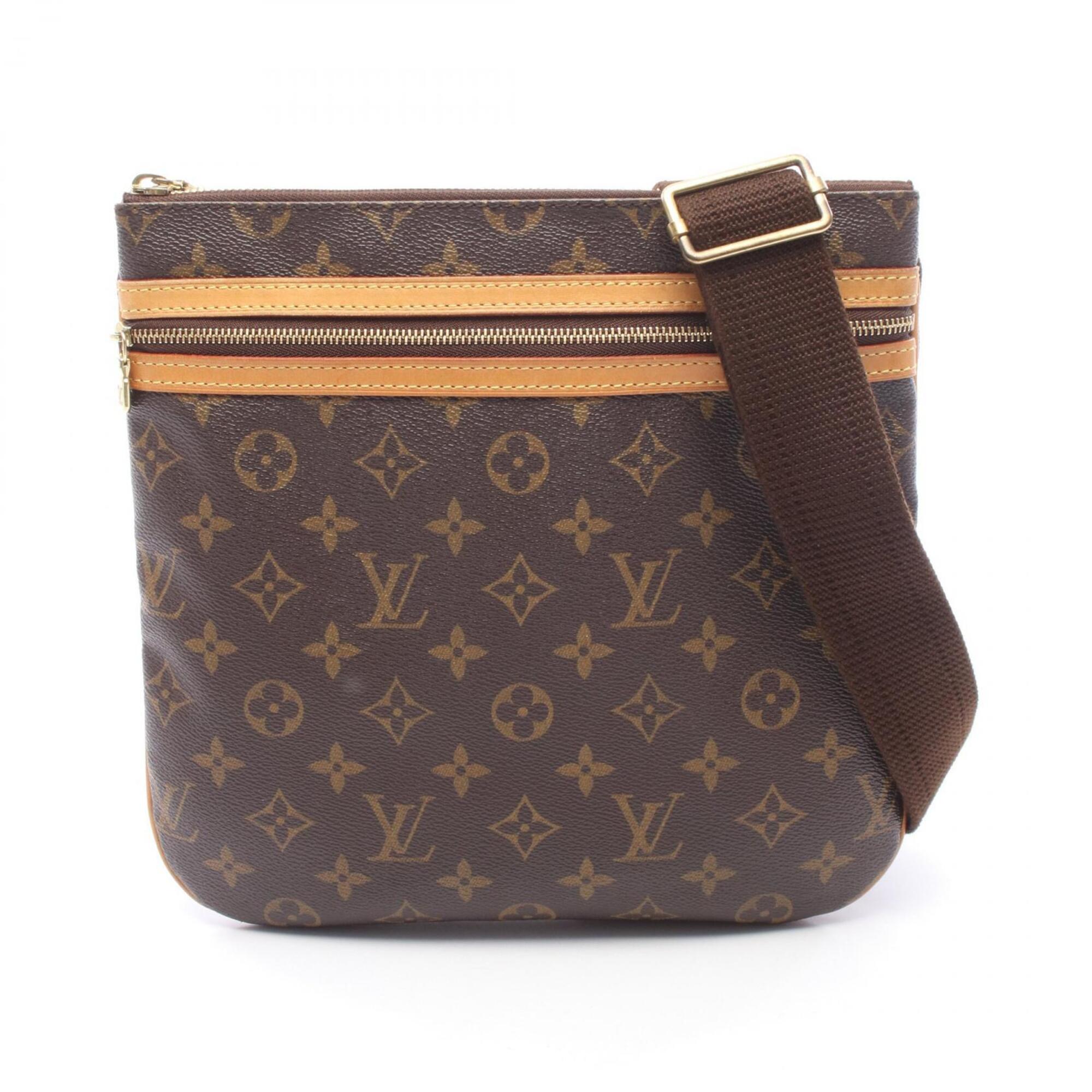 Louis Vuitton Brown Monogram Coated Canvas Leather Handbag Shoulder Bag (Pre-Owned)