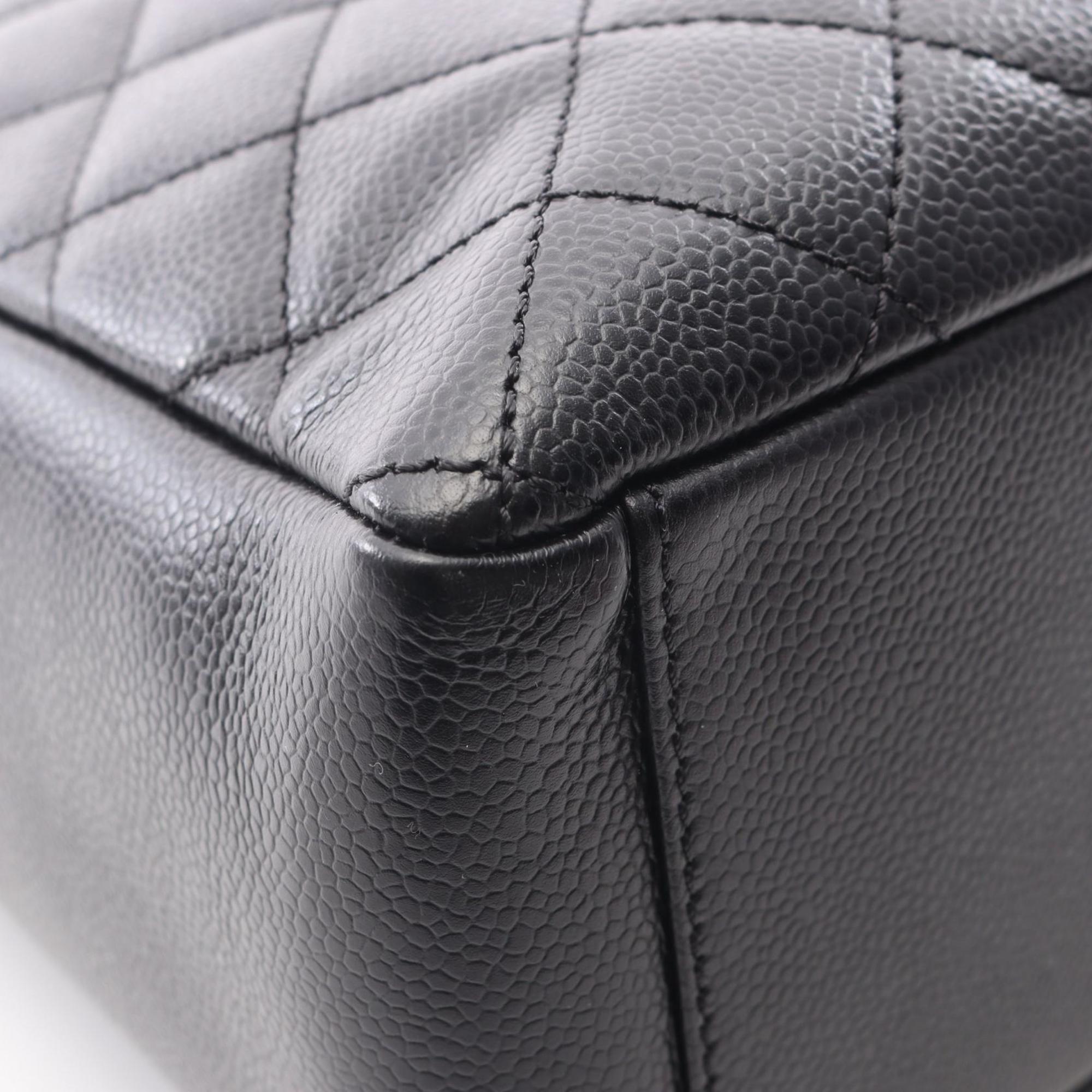 Chanel Black Grained Calfskin Tote Bag (Pre-Owned)