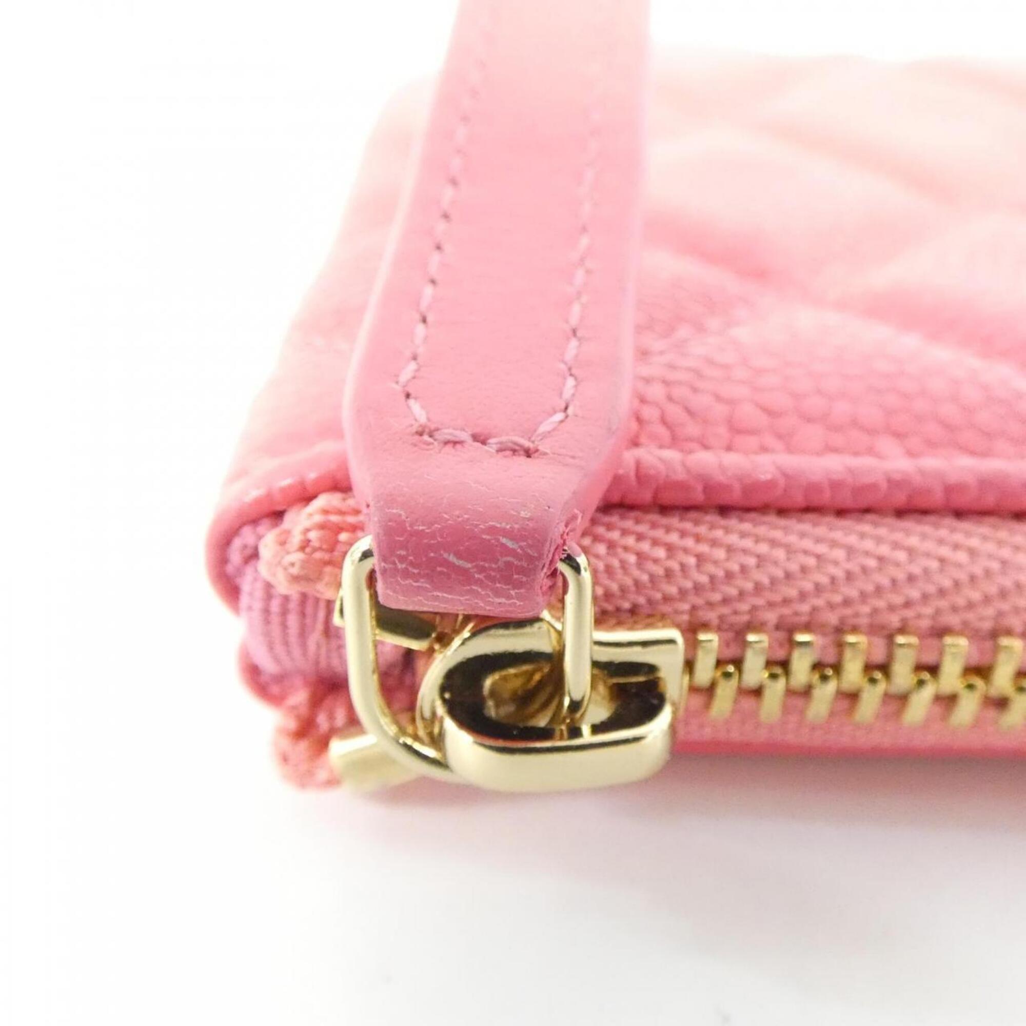 Chanel Pink Grained Calfskin Pouch (Pre-Owned)