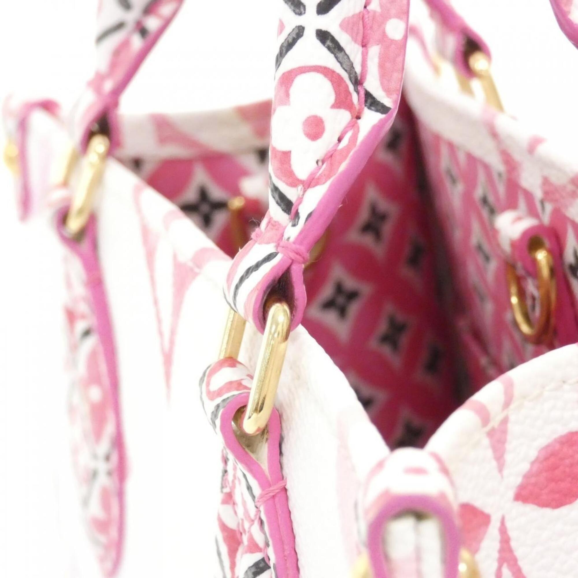 Louis Vuitton Pink Organic Cotton Handbag (Pre-Owned)