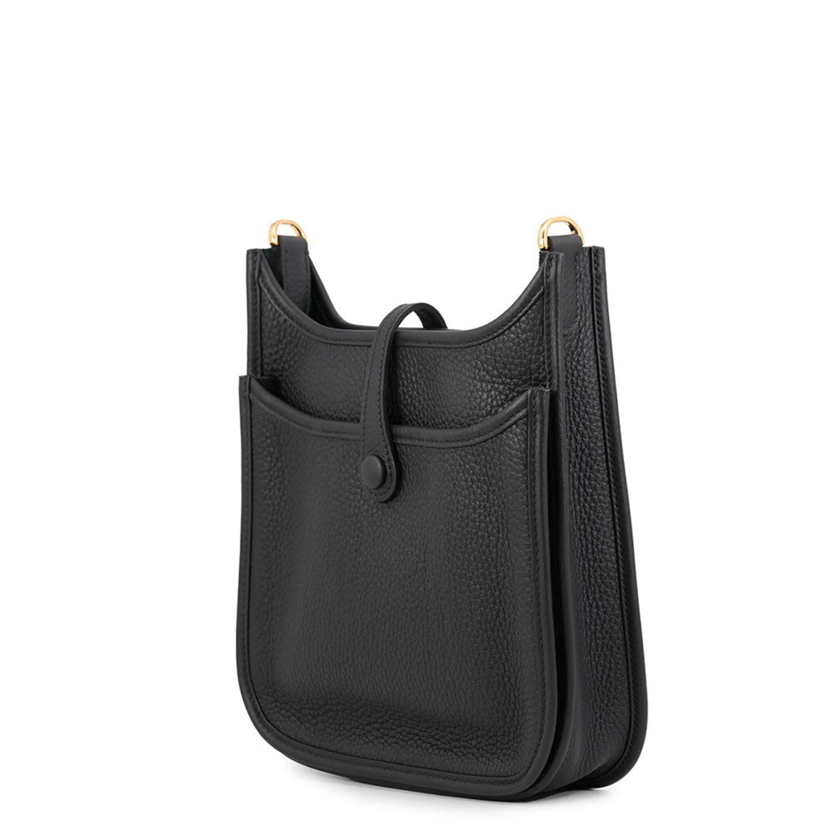 Hermes Black Taurillon Clemence Leather Shoulder Bag (Pre-Owned)