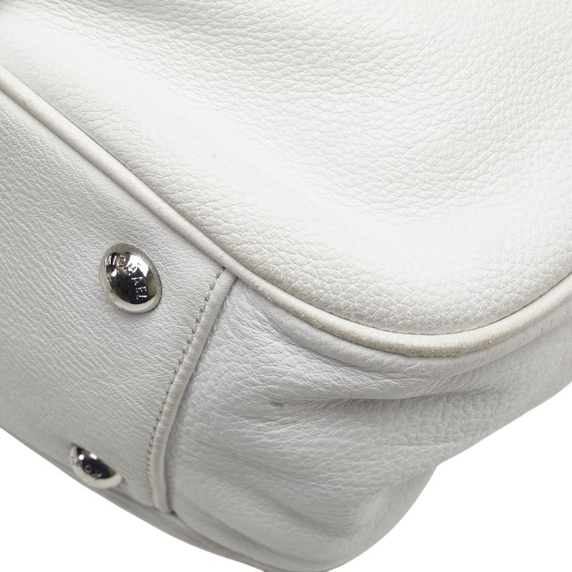 Michael Kors White Leather Tote Bag (Pre-Owned)