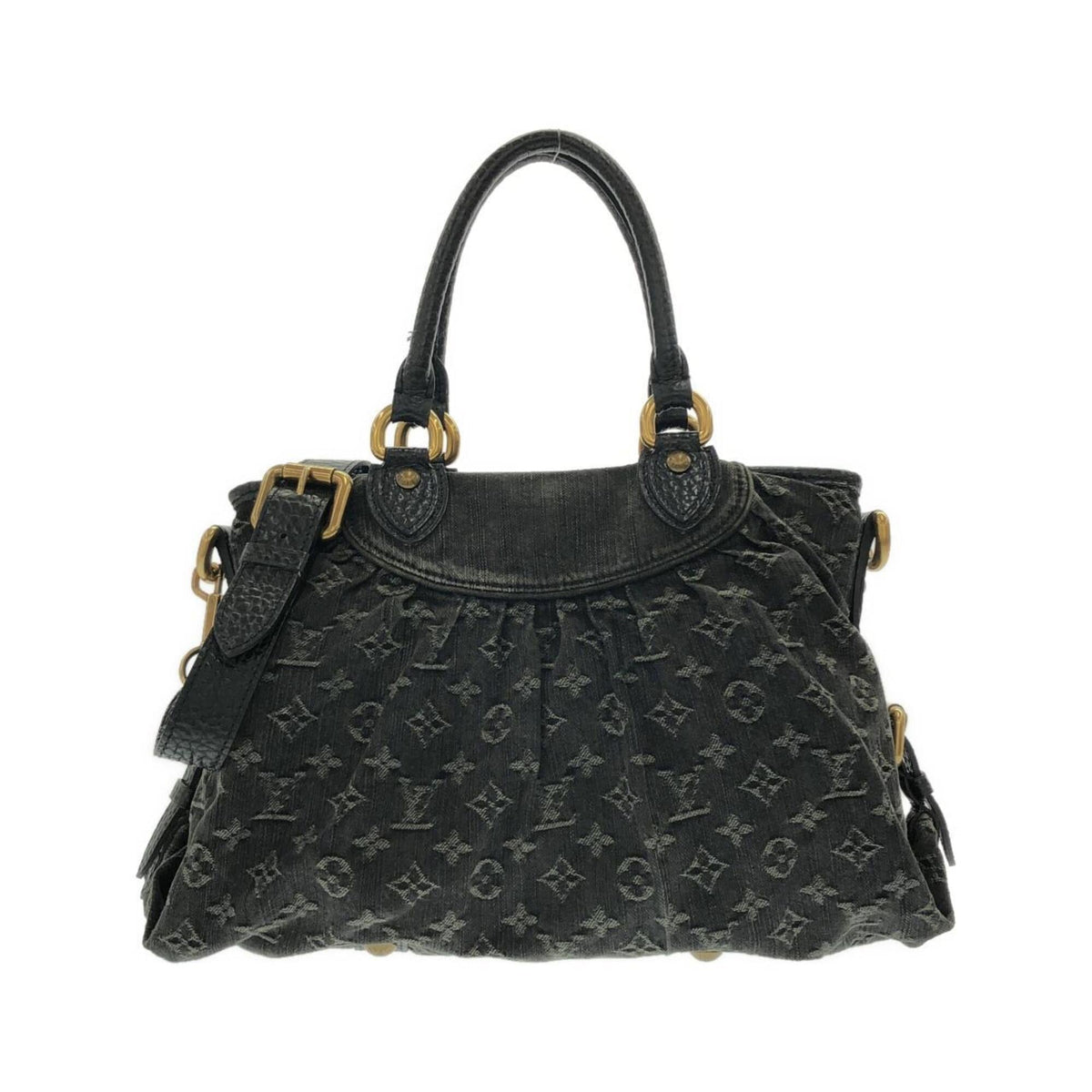 Louis Vuitton Black Denim Handbag (Pre-Owned)