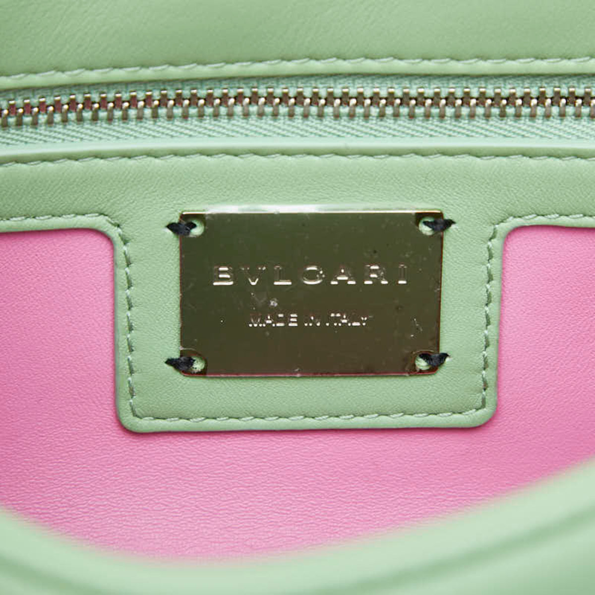 Bvlgari Green Leather Shoulder Bag (Pre-Owned)