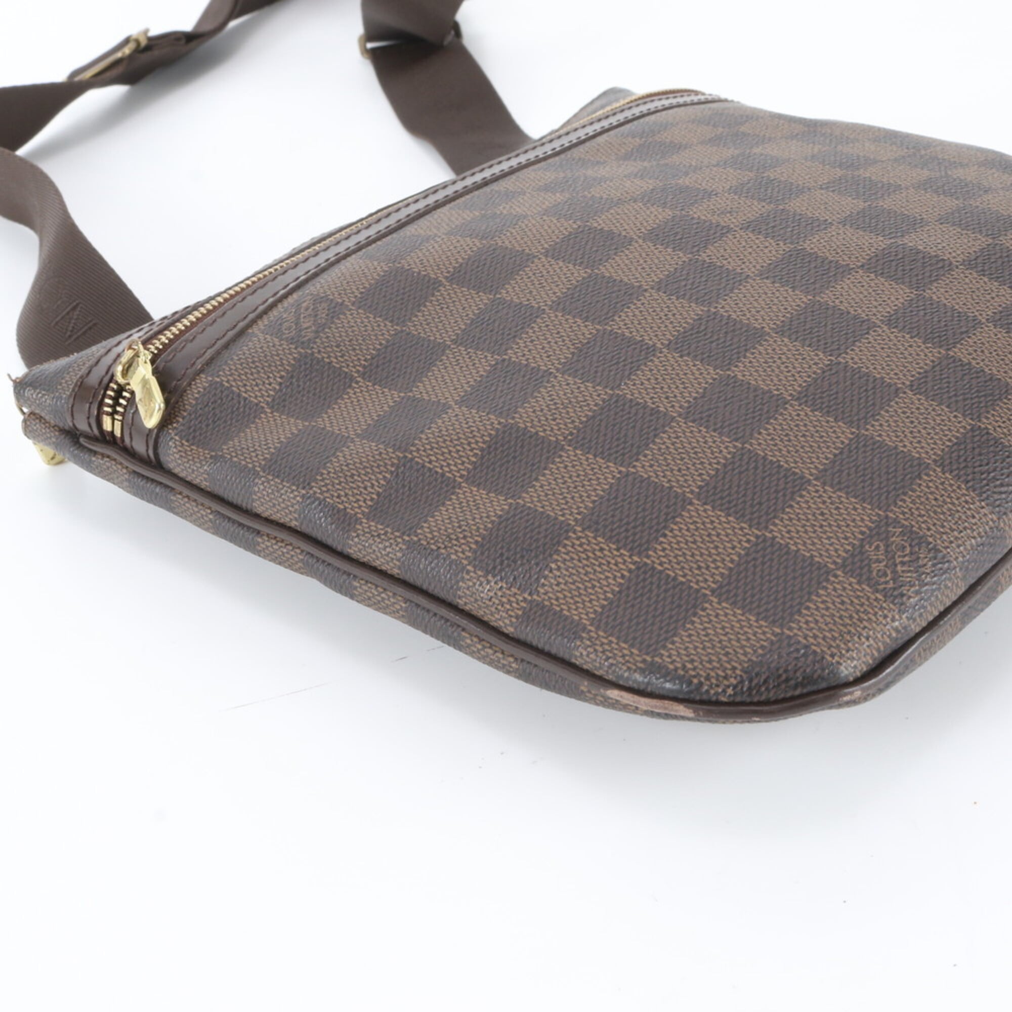 Louis Vuitton Brown Damier Canvas Ebene Leather Pochette Shoulder Bag (Pre-Owned)
