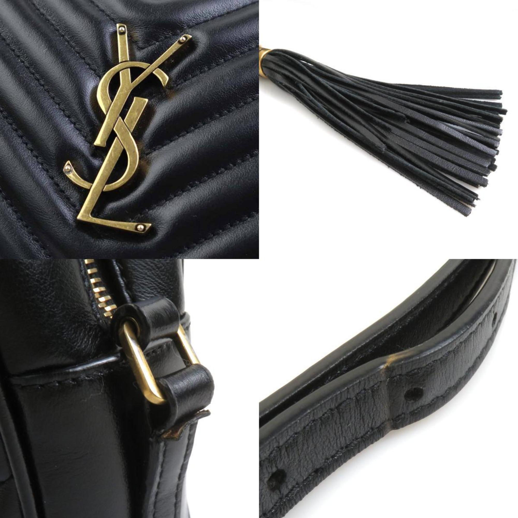 Saint Laurent Black Leather Shoulder Bag (Pre-Owned)