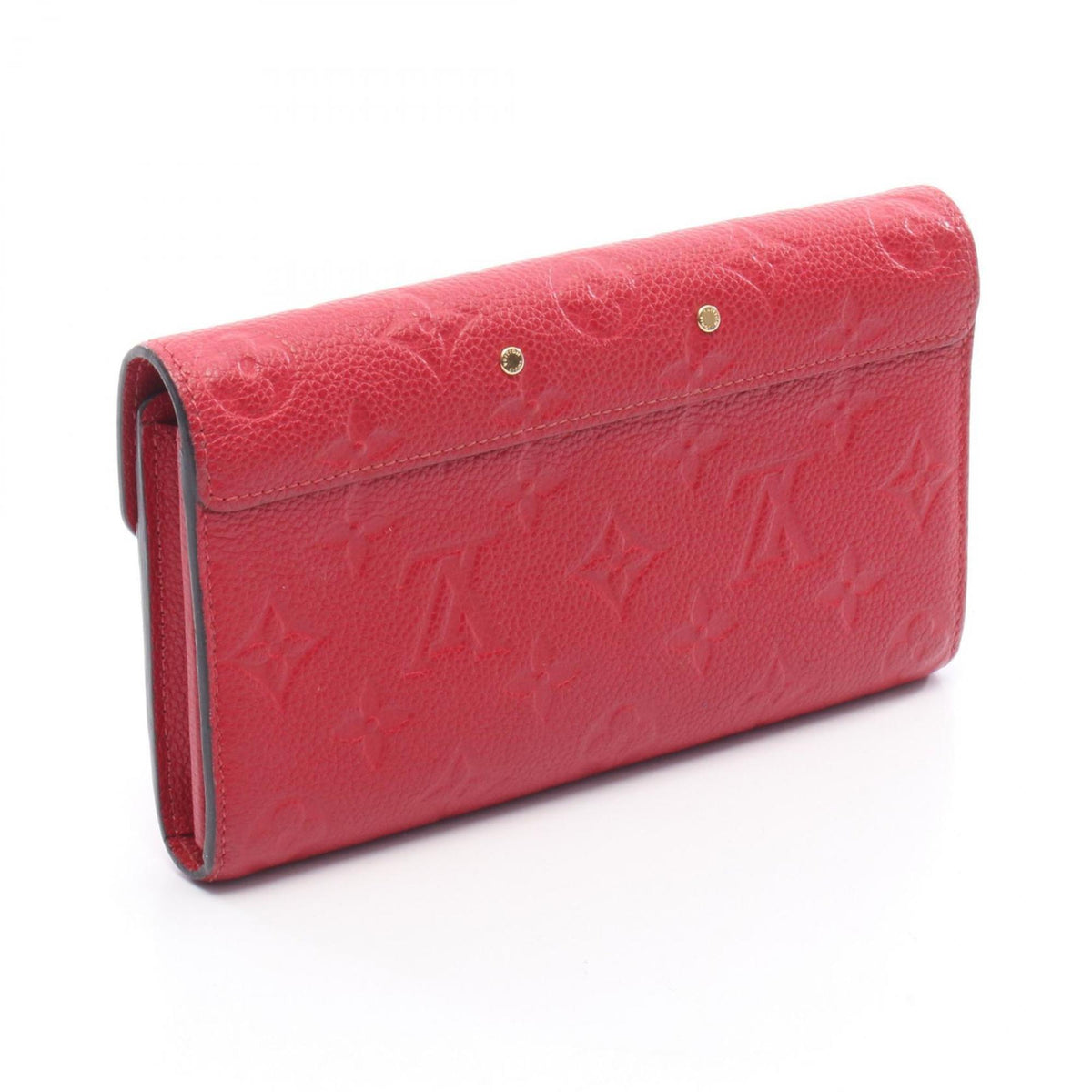 Louis Vuitton Red Color Sacrlet Monogram Empreinte Long Wallet (Bi-Fold) (Pre-Owned)