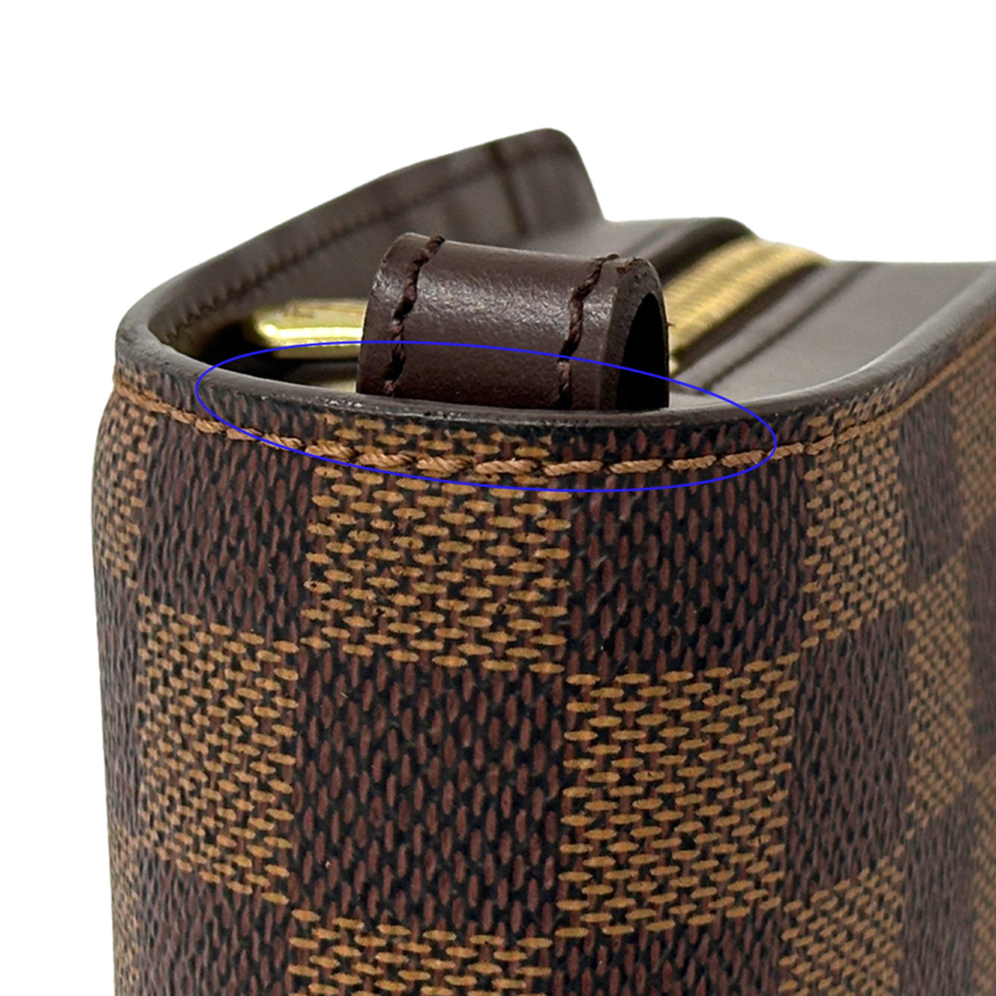Louis Vuitton Brown Ebene Damier Canvas Clutch Bag Handbag (Pre-Owned)