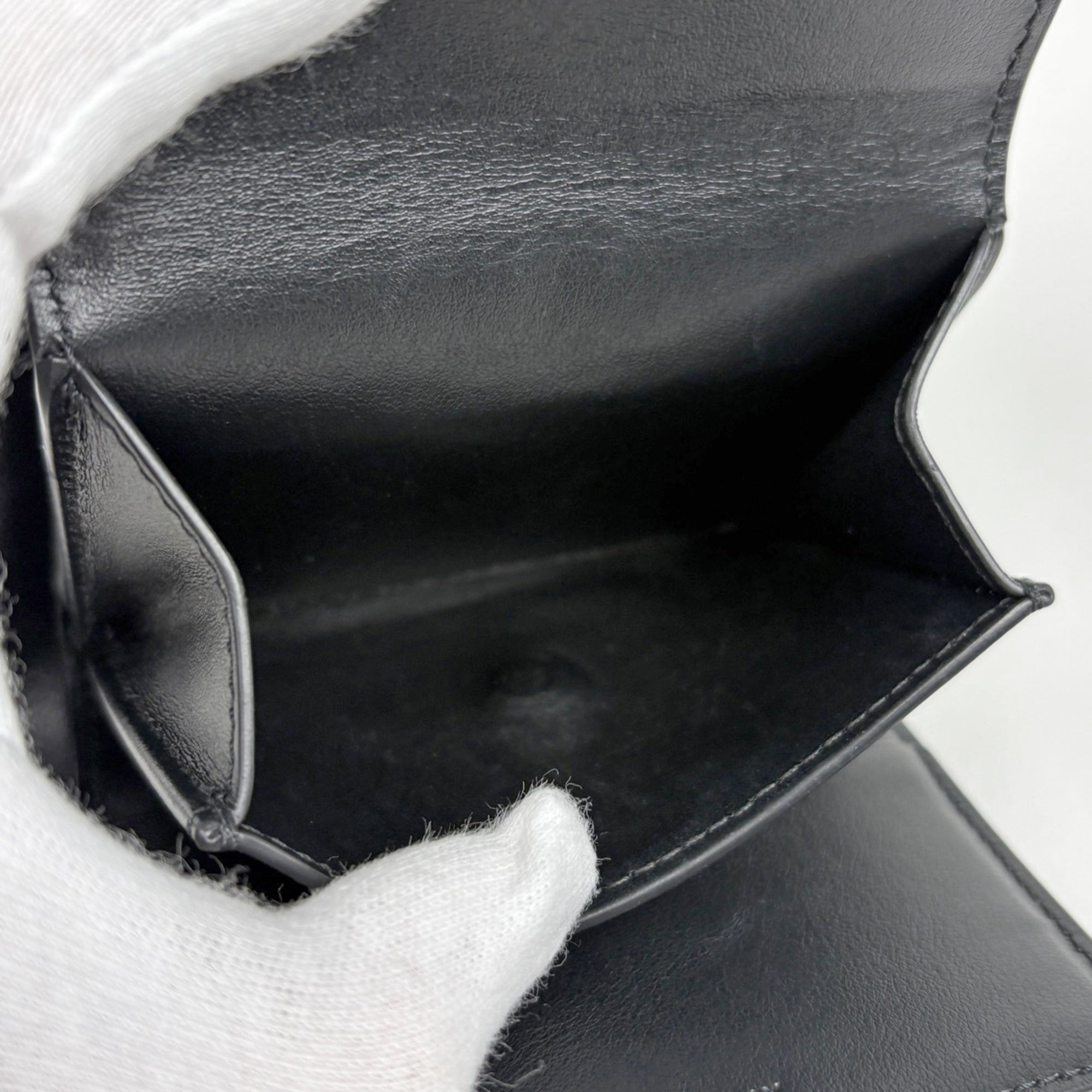 Celine Black Leather Wallet (Tri-Fold) (Pre-Owned)