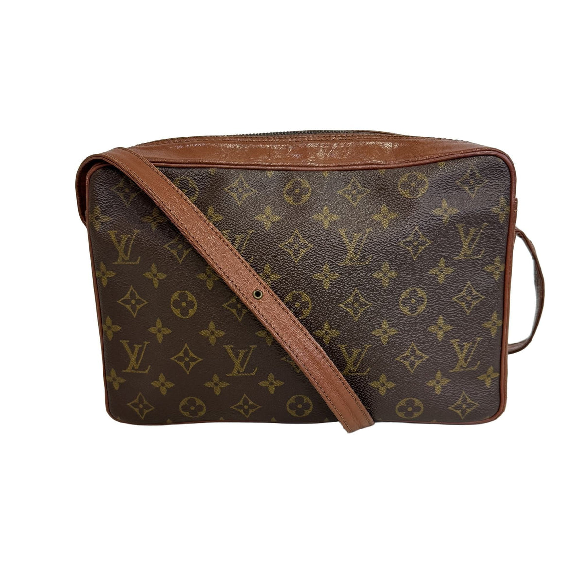 Louis Vuitton Brown Monogram Leather Shoulder Bag (Pre-Owned)